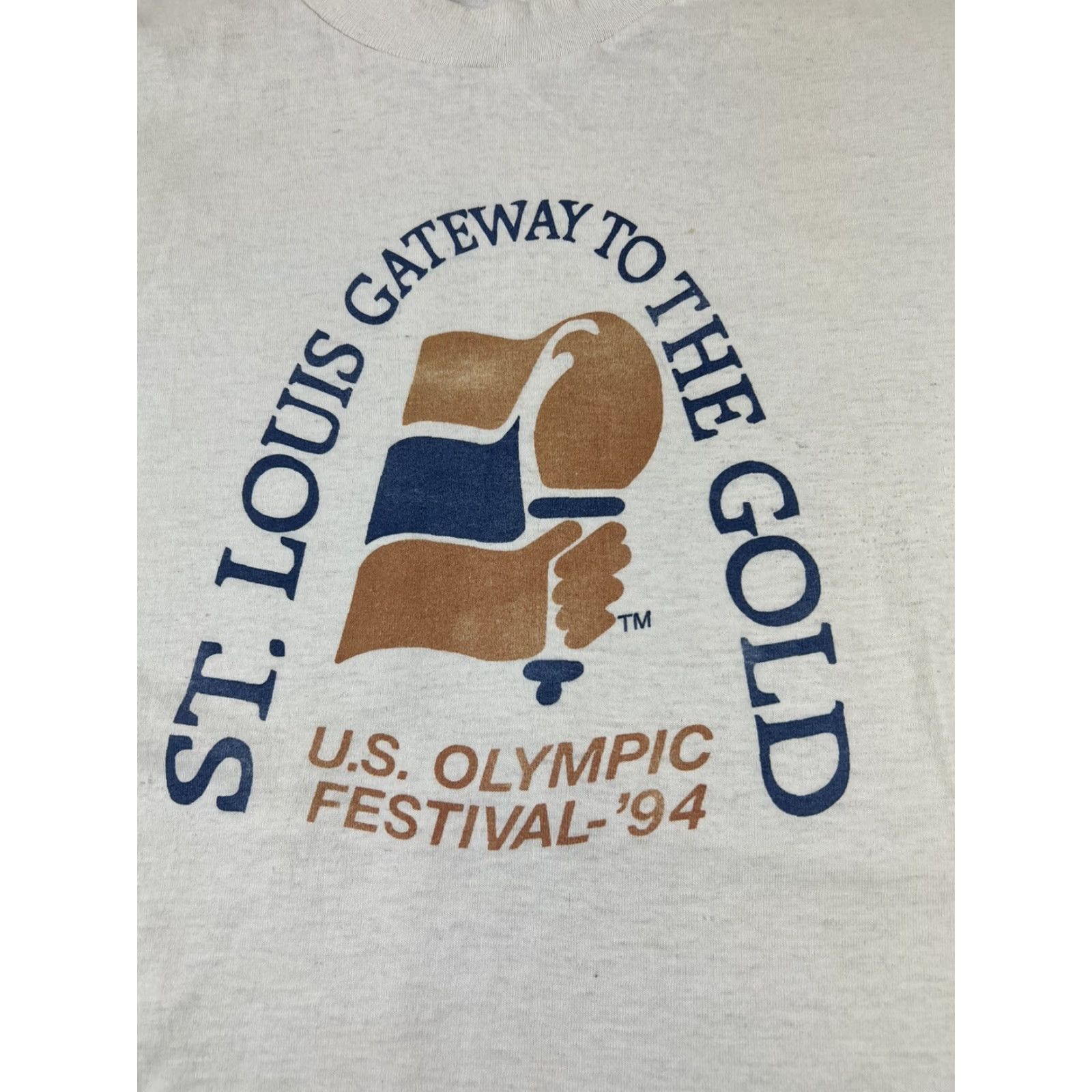 Vintage VINTAGE St Louis Gateway To The Gold US Olympics Festival T-Shirt XL White Mens Sports Shoebox Greetings Size US XL / EU 56 / 4 - 3 Thumbnail