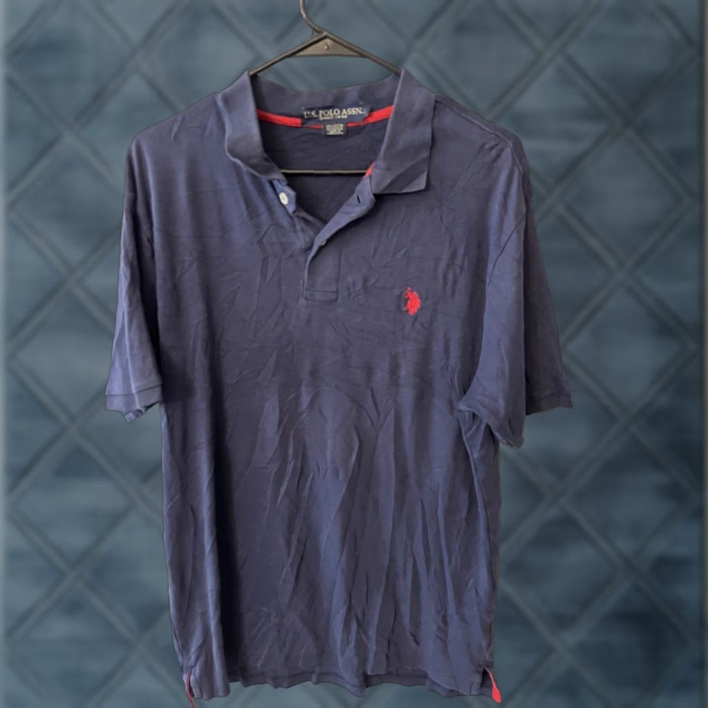 Vintage US Polo Assn Polo Shirt Navy Blue Short Sleeve Collared Size Large Men Regular 100% Cotton Logo Classic Fit Size US L / EU 52-54 / 3 - 1 Thumbnail