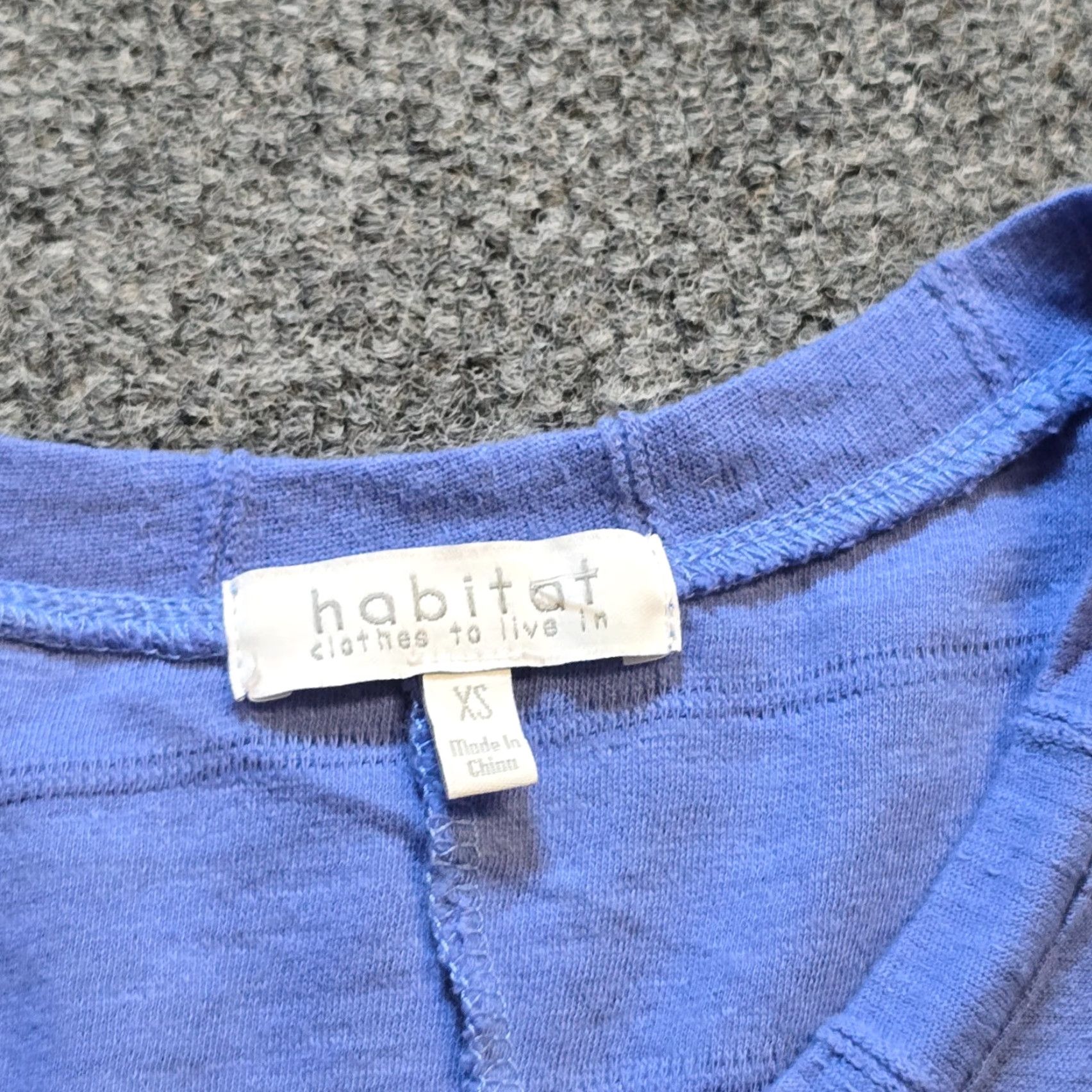 Habitat Habitat Top Womens Size XS Blue Button Stripe Texture Tunic Long Sleeve Casual Shirt Shirt? Size XS / US 0-2 / IT 36-38 - 4 Thumbnail