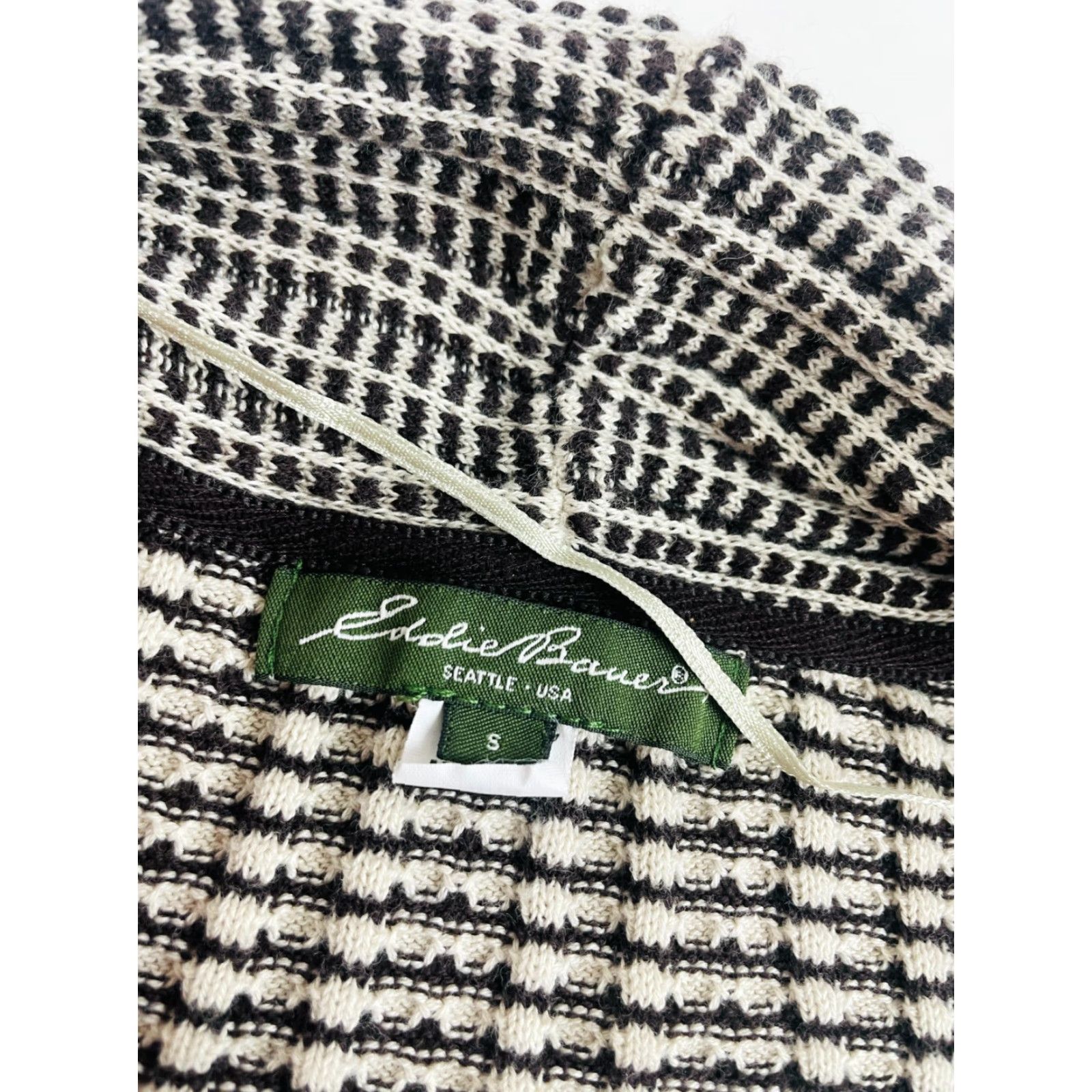Eddie Bauer Eddie Bauer Cardigan Sweater Women’s Size S Black Cream Knitted Open Duster Cardigan Size S / US 4 / IT 40 - 7 Thumbnail