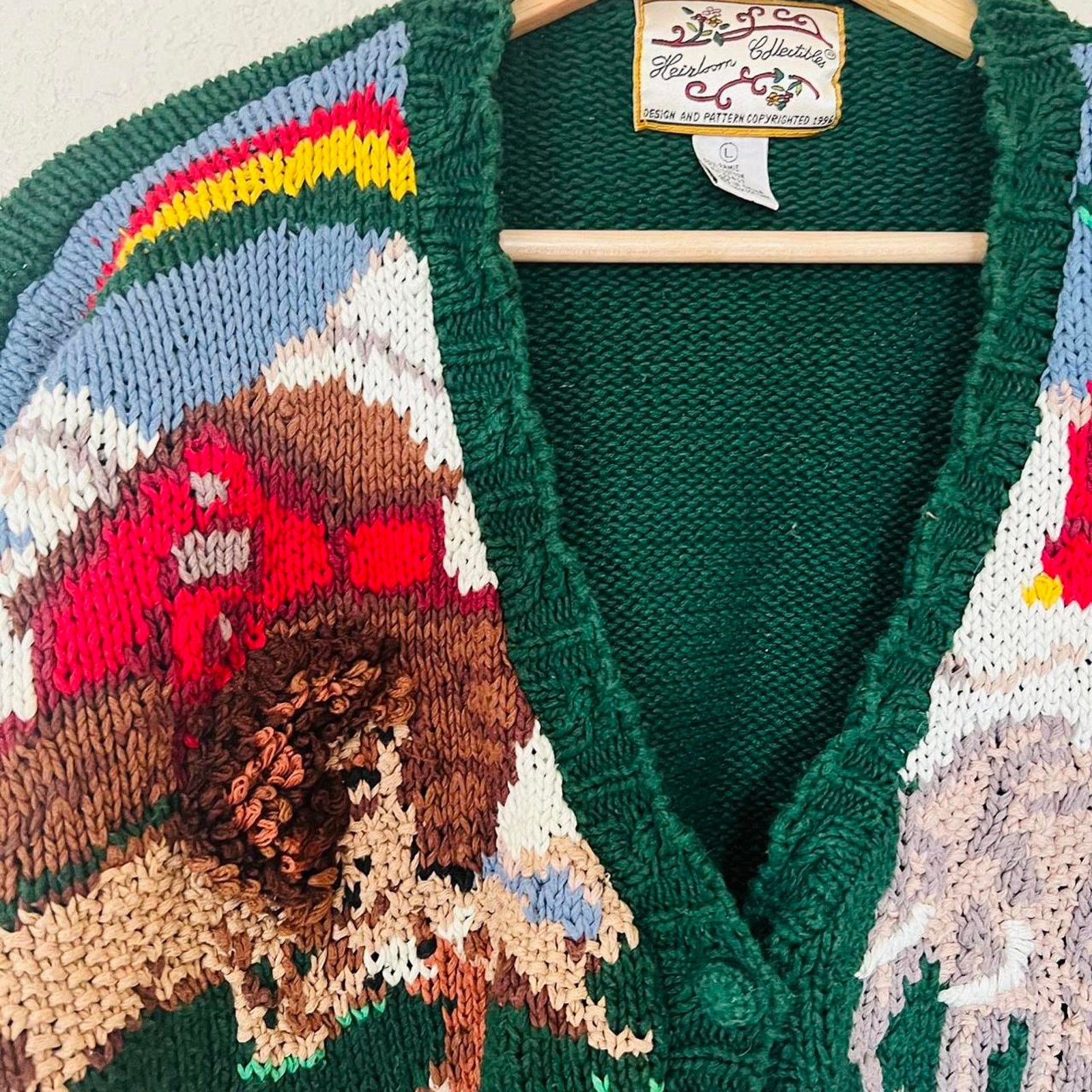 Other Vintage Heirloom Collectibles Noah’s Arc AMAZING cardigan Size L / US 10 / IT 46 - 4 Thumbnail