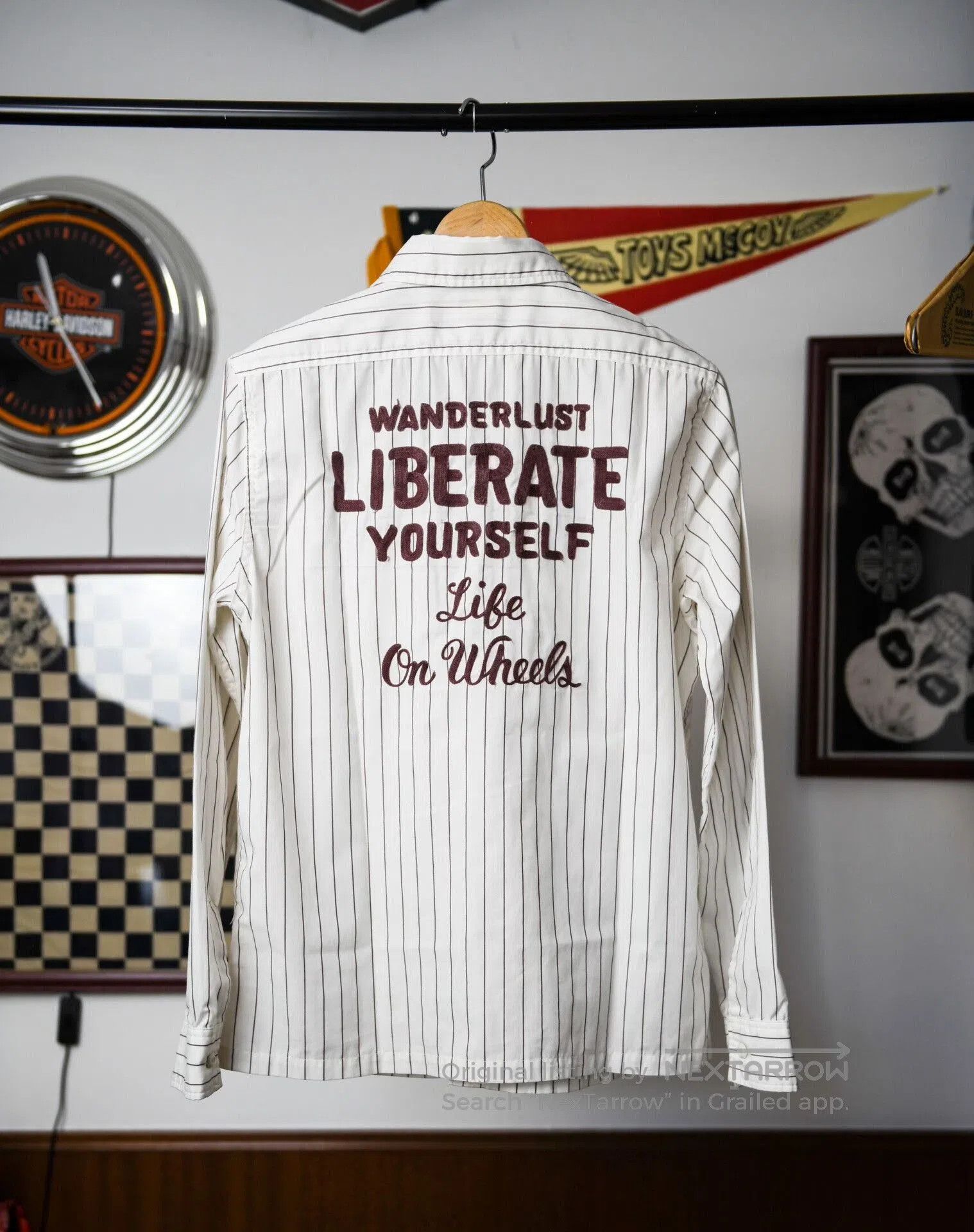 Japanese Brand Striped Cootie Shirt with Embroidery. Size US M / EU 48-50 / 2 - 1 Thumbnail