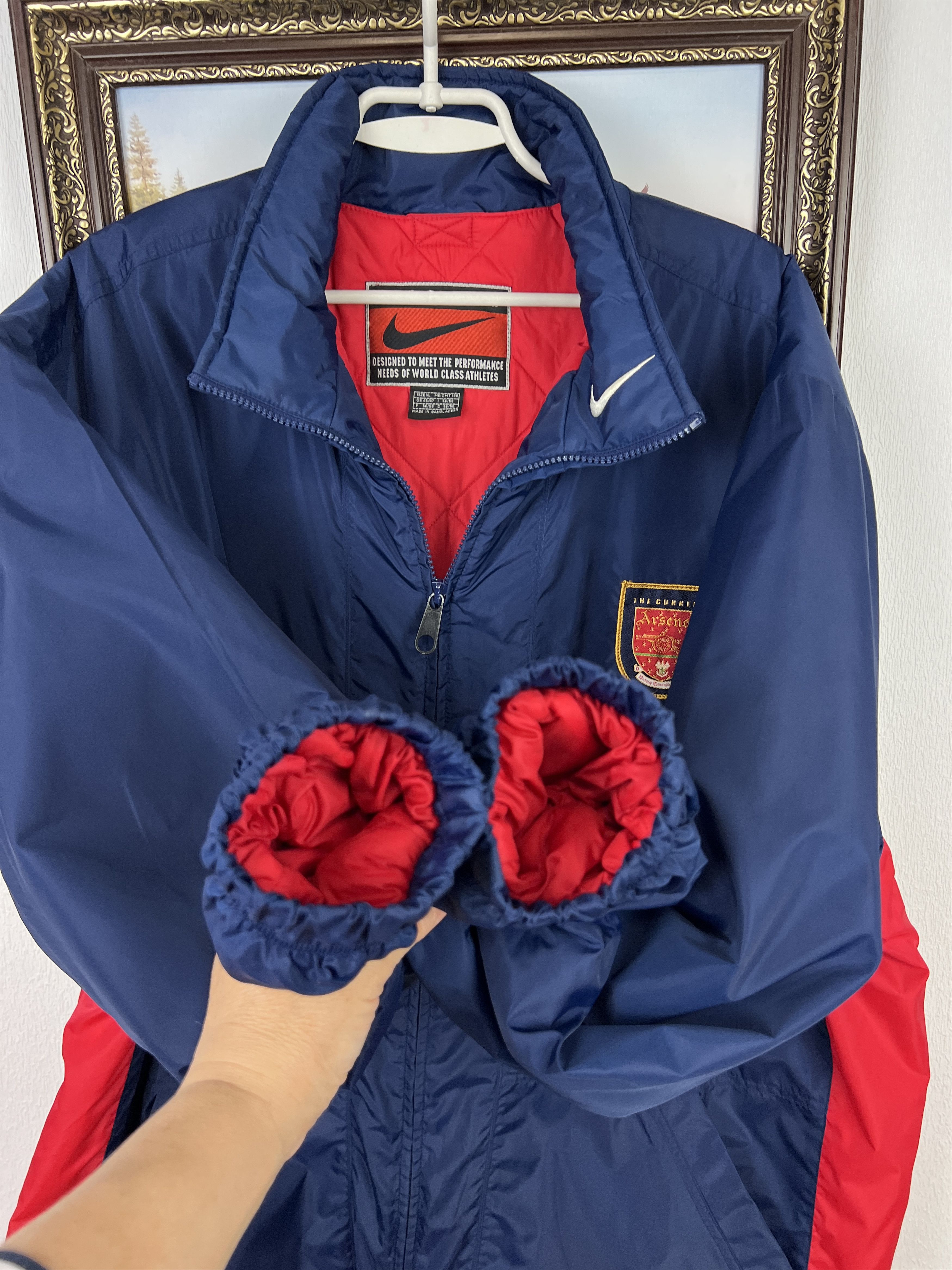 Nike Vintage 90's Nike Arsenal Football Jacket Soccer Bomber Size US XL / EU 56 / 4 - 8 Thumbnail