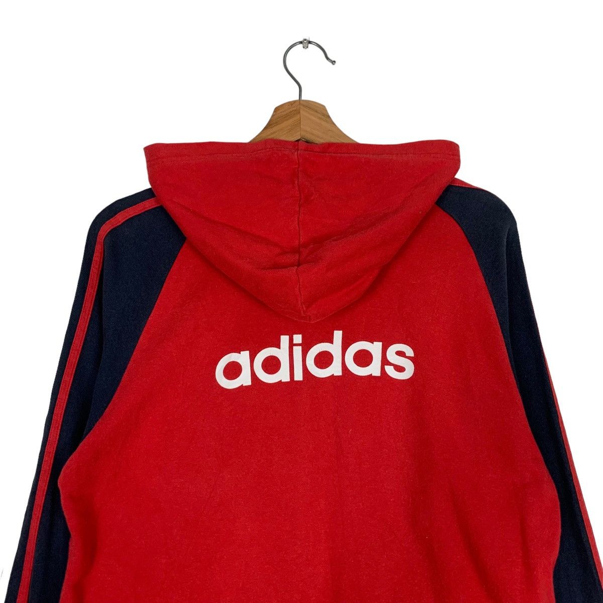 Adidas ADIDAS Big Logo Zipper Red Hoodies Training Wear #0826-C37 Size US M / EU 48-50 / 2 - 23 Thumbnail