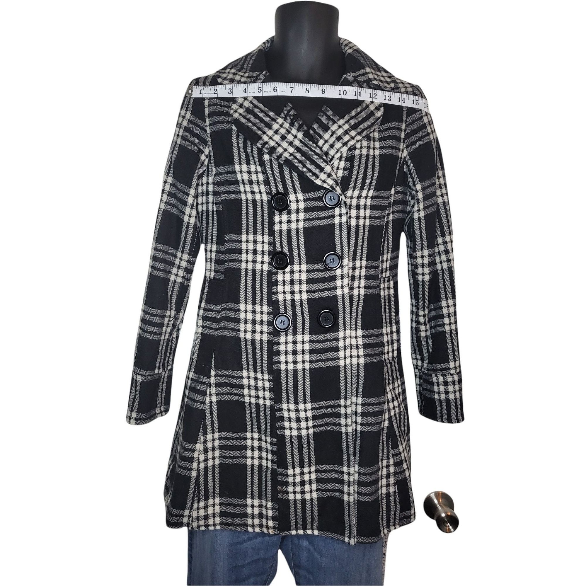 Forever 21 Forever 21 Trench Coat Women Sz M Plaid 6 Button Boho Winter Size M / US 6-8 / IT 42-44 - 4 Thumbnail