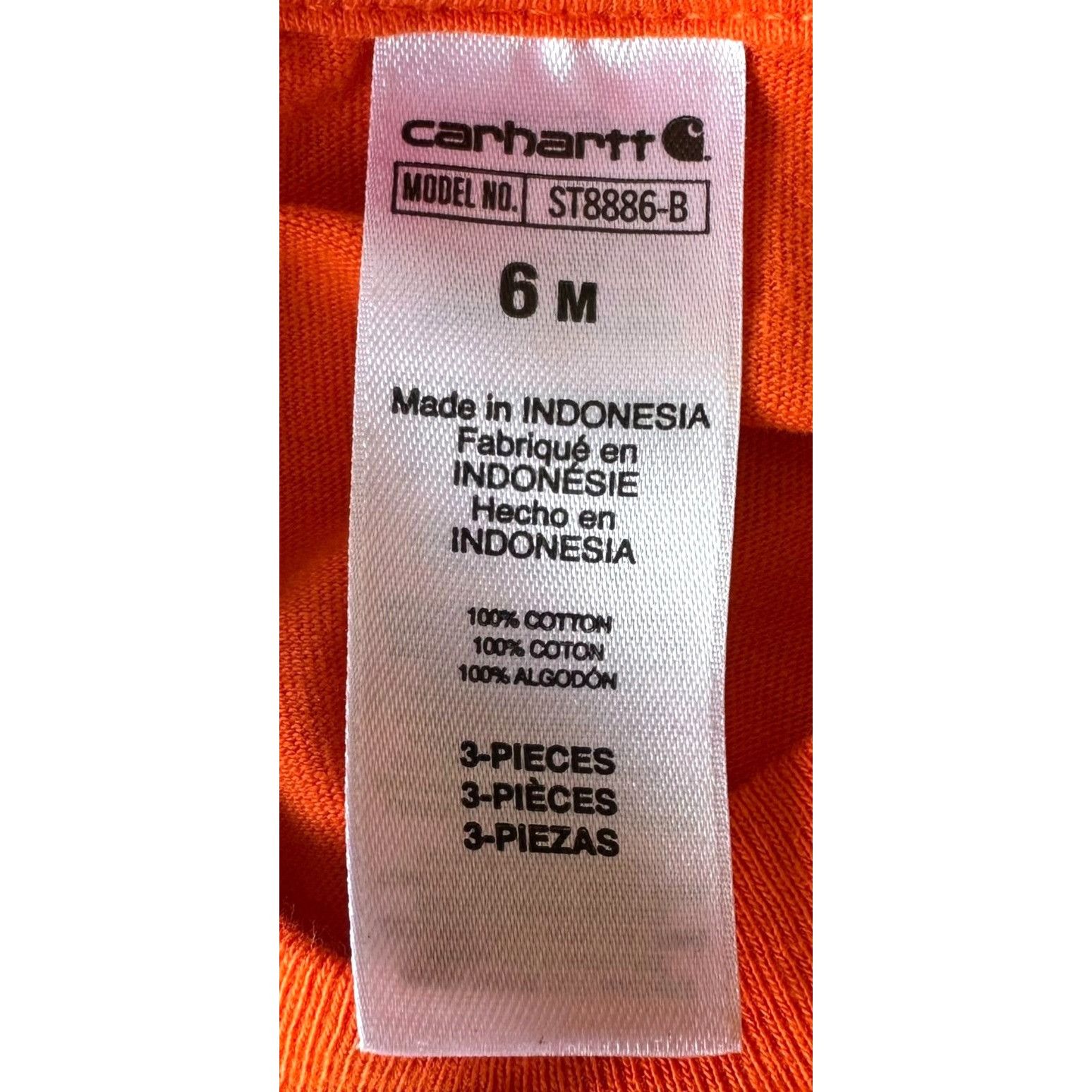 Carhartt Carhartt Outdoors Baby Shirt 6 Months Orange Black Labrador Size US XXS / EU 40 - 10 Thumbnail