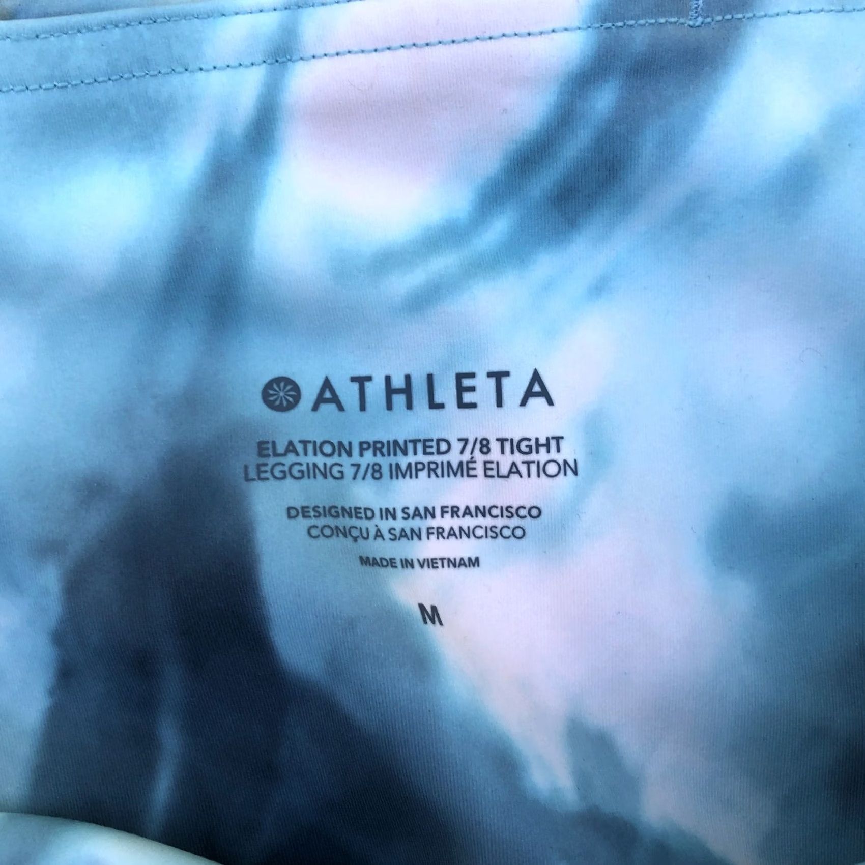 Athleta Athleta Elation Printed 7/8 Tight Legging Women's MEDIUM Multi Color Gym Pants Size 32" / US 10 / IT 46 - 4 Thumbnail