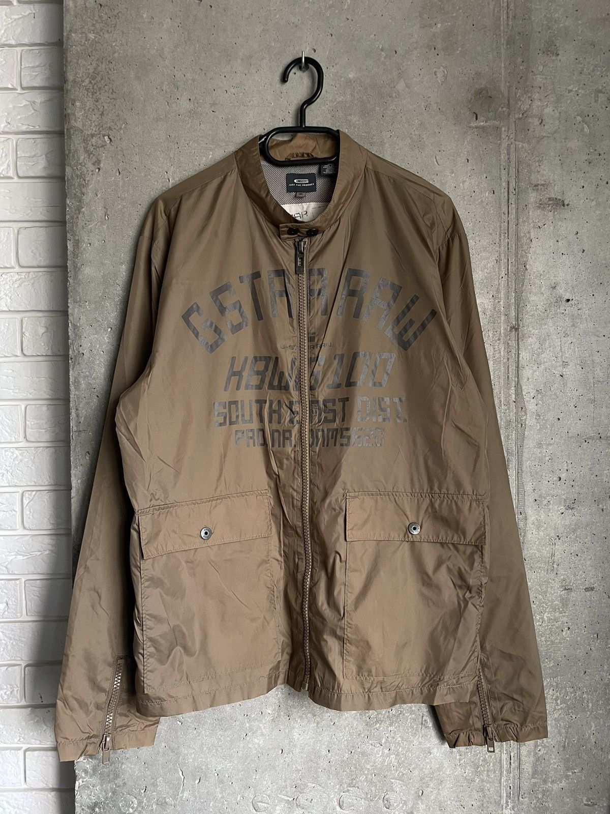 Japanese Brand Gstar Raw Nylon Light Jacket Big Logo Zip Hypebeast Y2k Size US XL / EU 56 / 4 - 3 Thumbnail