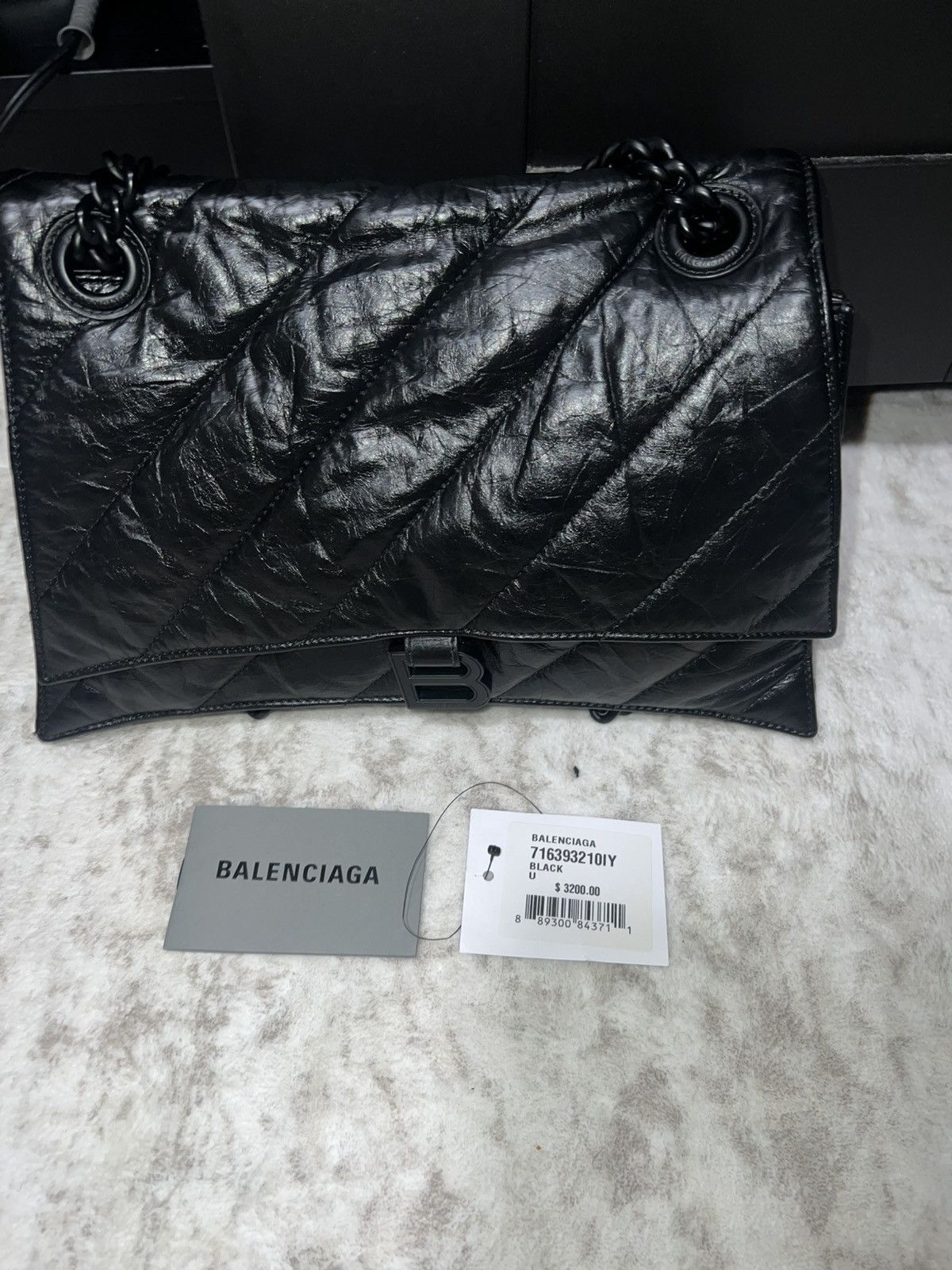 Balenciaga Balenciaga B Logo Quilted Small Shoulder Bag Size ONE SIZE - 1 Thumbnail