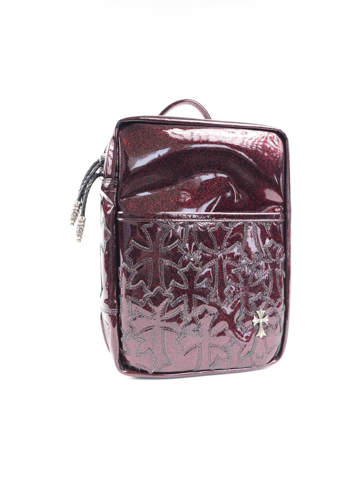 Chrome Hearts Everyday Toiletry Bag Shiny Red Patent Leather