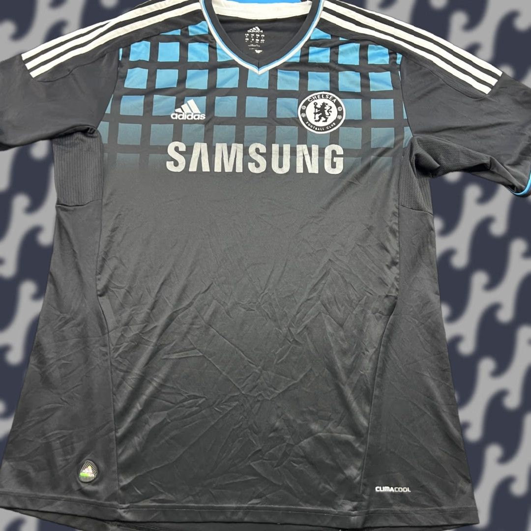 Adidas adidas Chelsea 2011-2012 Away Mens Football Jersey XL Adult Shirt Black Size US XL / EU 56 / 4 - 1 Thumbnail