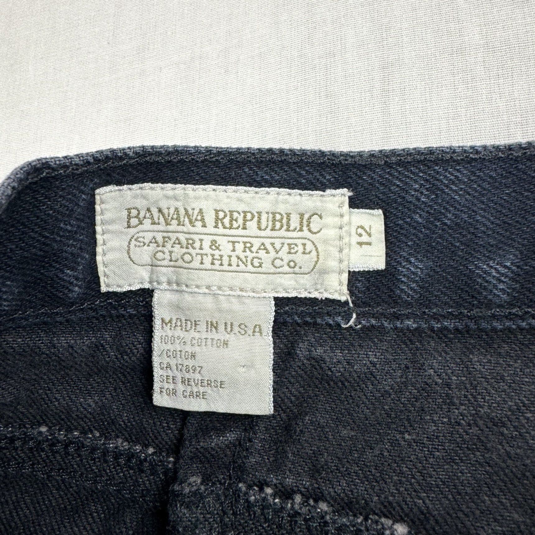 Banana Republic VINTAGE Banana Republic Skirt Womens 12 Black Midi Denim Cotton 90s 90s Punk America Skirt Womens Size 34" / US 12 / IT 48 - 4 Thumbnail