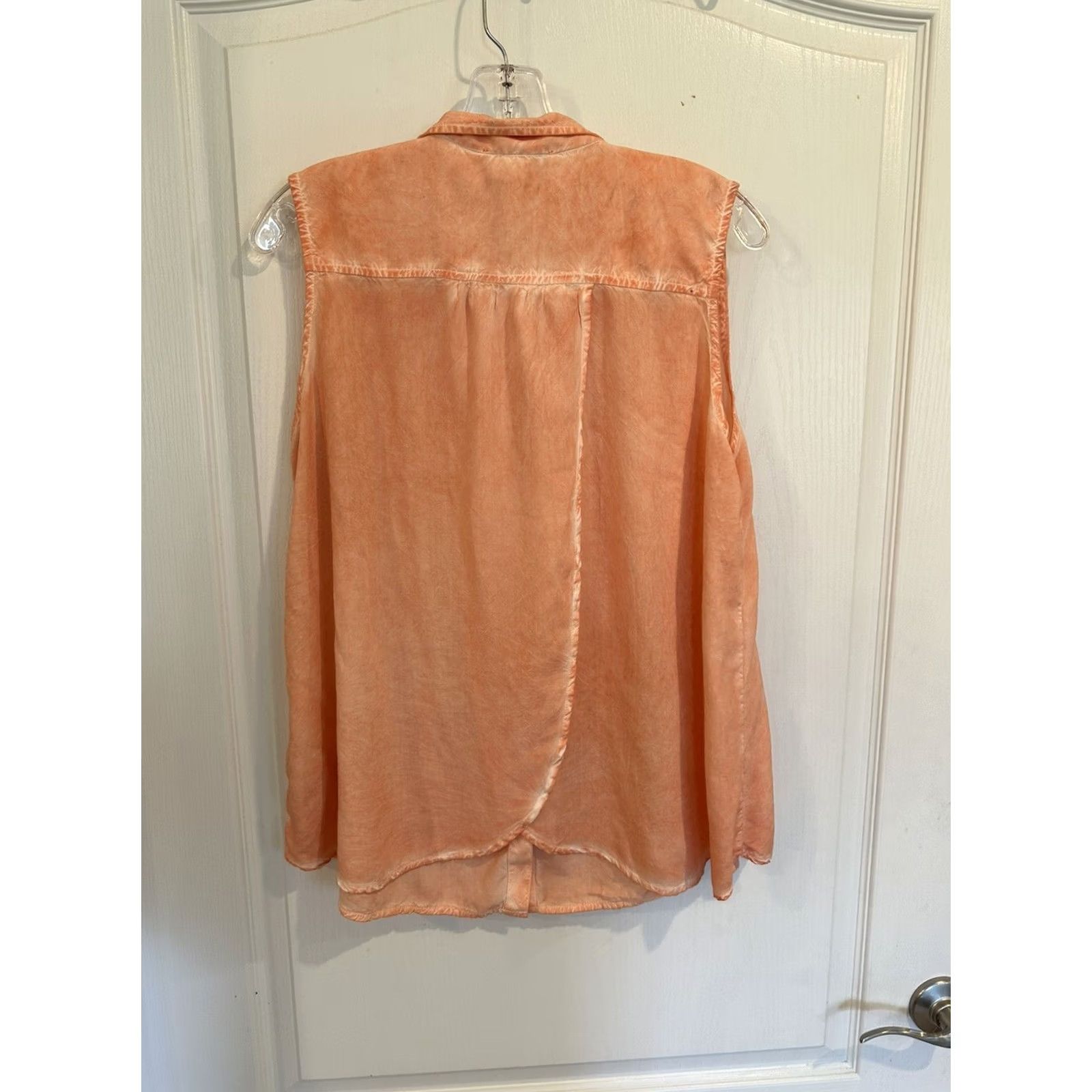 Vintage Beachlunchlounge Blouse Sleeveless Button Front L NWT Orange Women Large Size L / US 10 / IT 46 - 3 Thumbnail