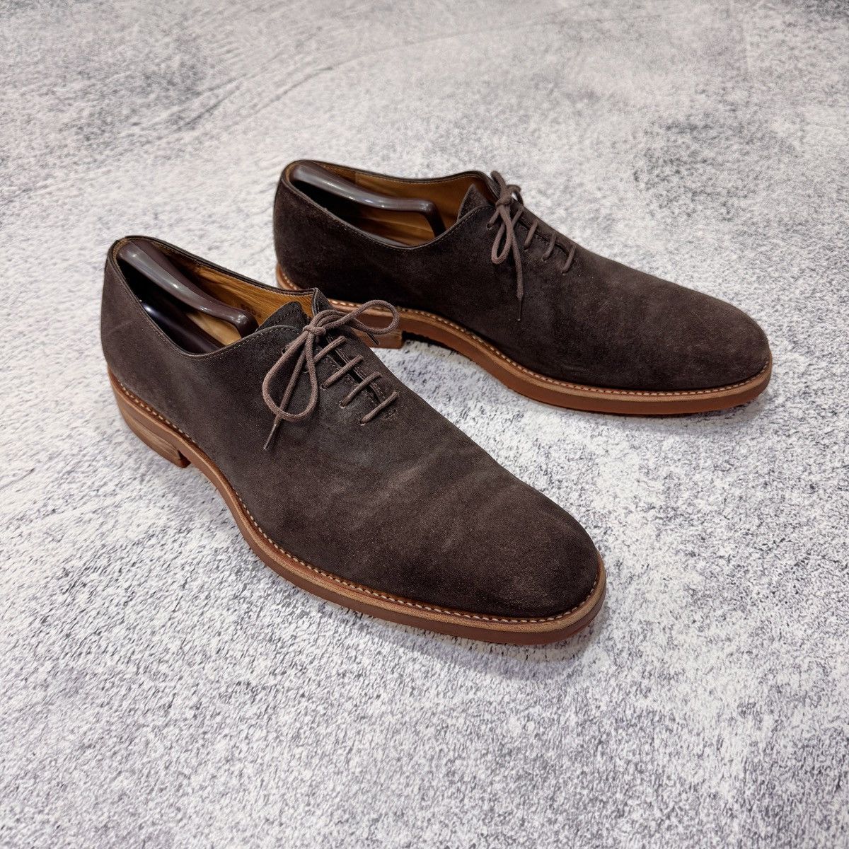 Carlos Santos Carlos Santos Mens Brown Suede Oxfords US9.5 UK8.5 Size US 9.5 / EU 42-43 - 3 Thumbnail