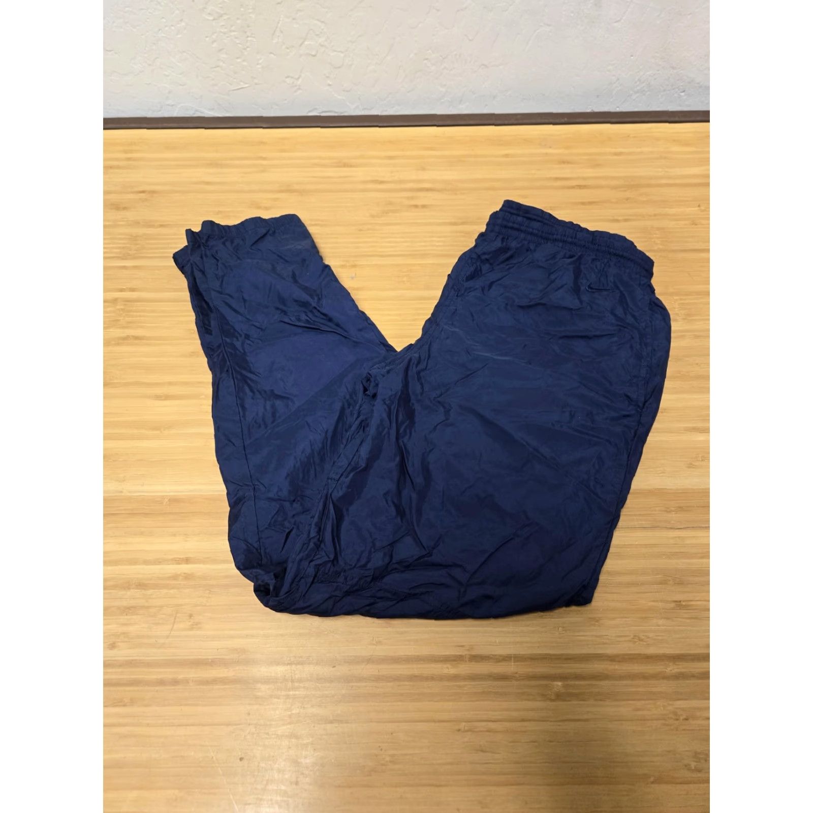 Nike VINTAGE Nike Pants Mens Medium Blue Nylon Track Windbreaker Warm Up 90s Size US 31 - 2 Thumbnail