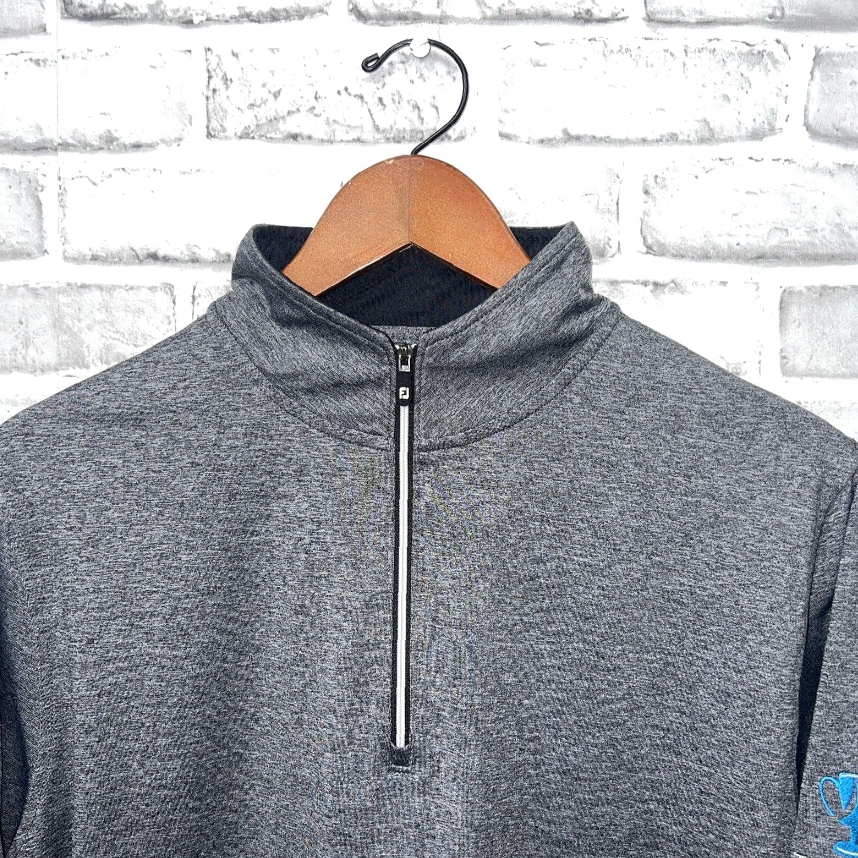 Footjoy FootJoy Gray Half Zip Pullover Activewear Top Mens Small Size US S / EU 44-46 / 1 - 2 Thumbnail