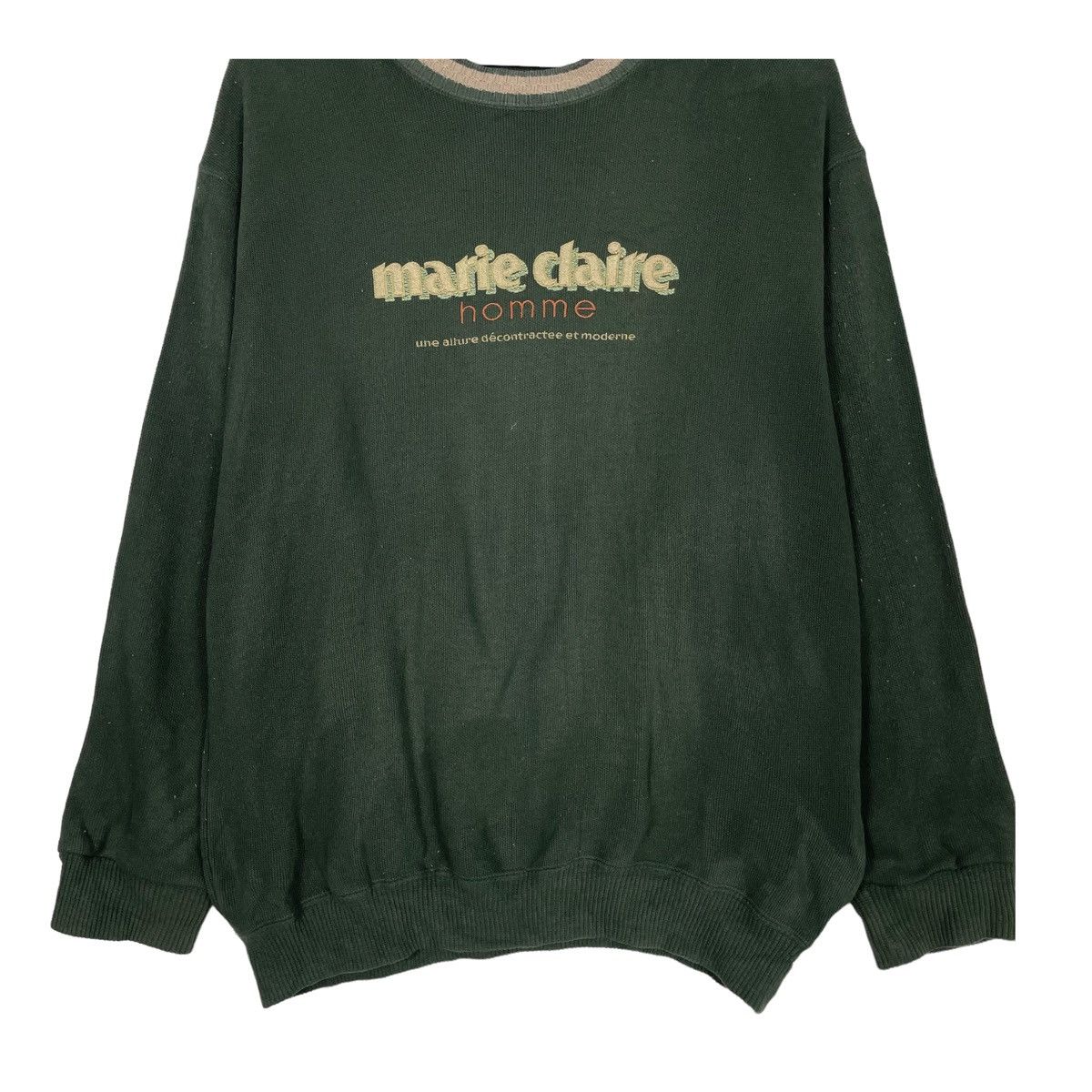Designer × Japanese Brand × Vintage 🔥90s MARIE CLAIRE EMBROIDERY CREWNECK SWEATER Size US L / EU 52-54 / 3 - 5 Thumbnail