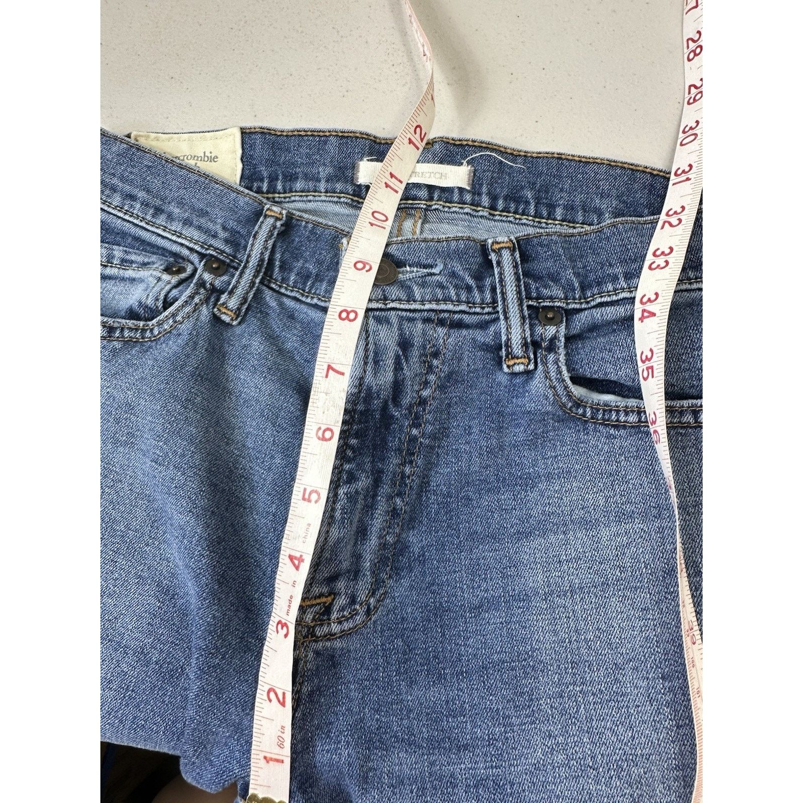 Abercrombie & Fitch Abercrombie Fitch Jeans Mens 29x32 Blue Denim slim straight Size US 29 - 4 Thumbnail