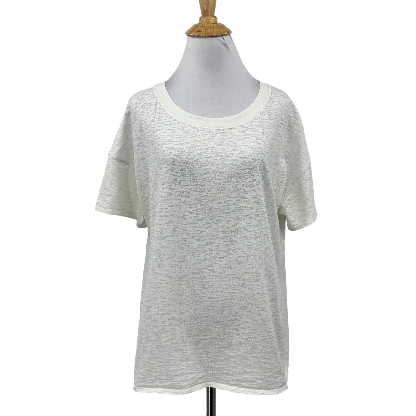 Lululemon Lululemon Shirt Womens 6 All Yours Tee Veil White Sheer Short  Sleeve Quick Dry