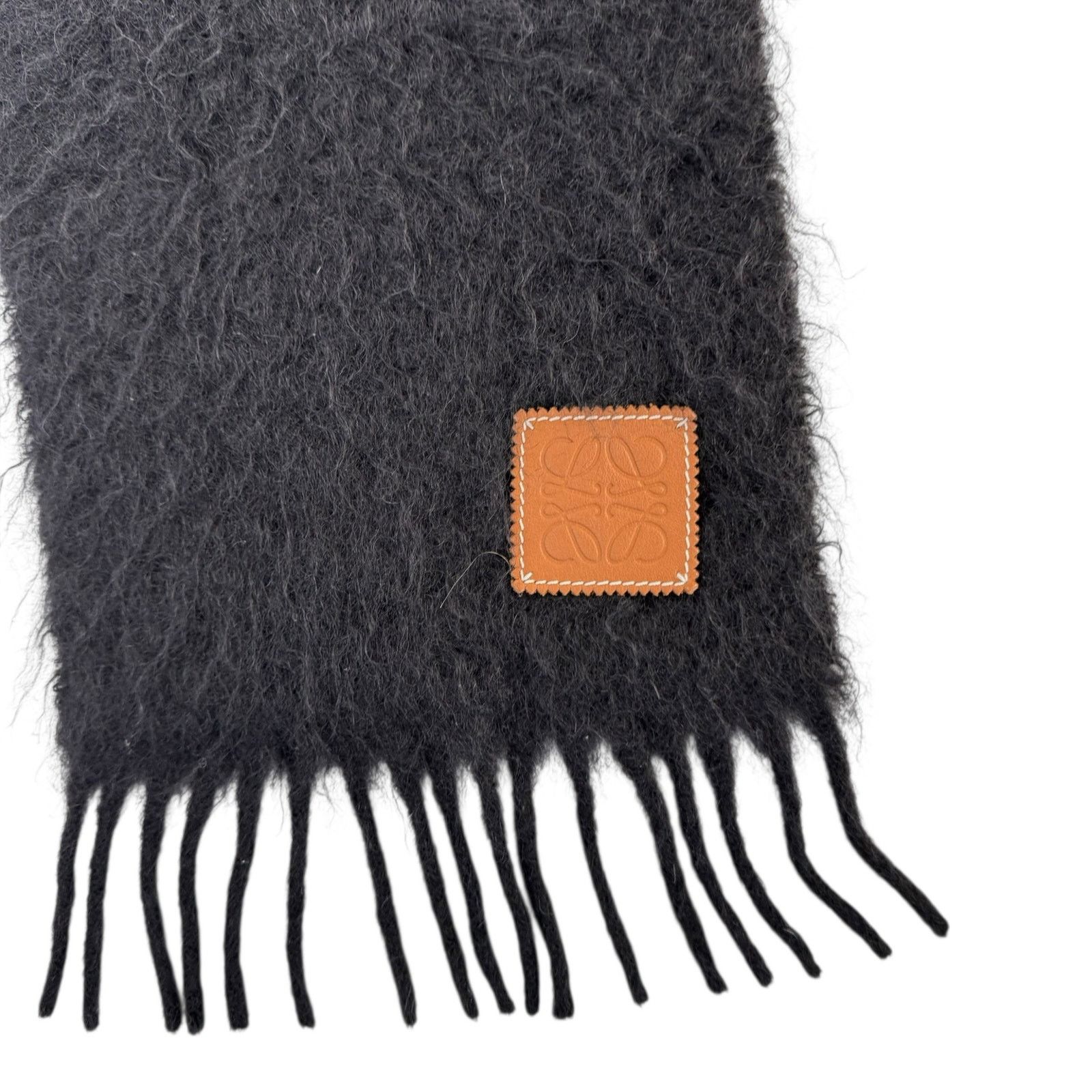 Loewe Loewe Black Mohair & Wool Scarf Size ONE SIZE - 3 Thumbnail