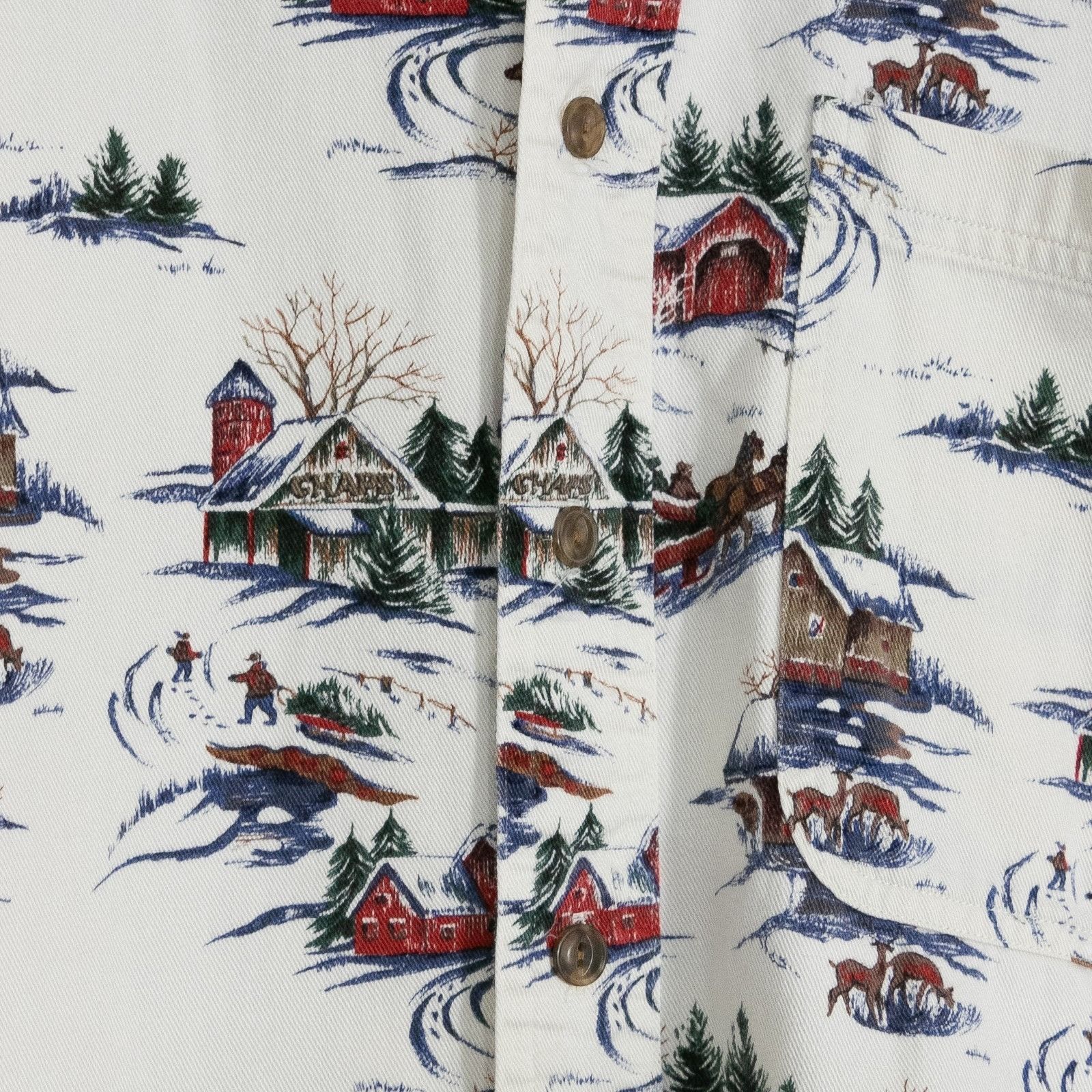 Chaps Vintage 90s Chaps Ralph Lauren Winter Pattern Shirt Large Size US L / EU 52-54 / 3 - 3 Thumbnail