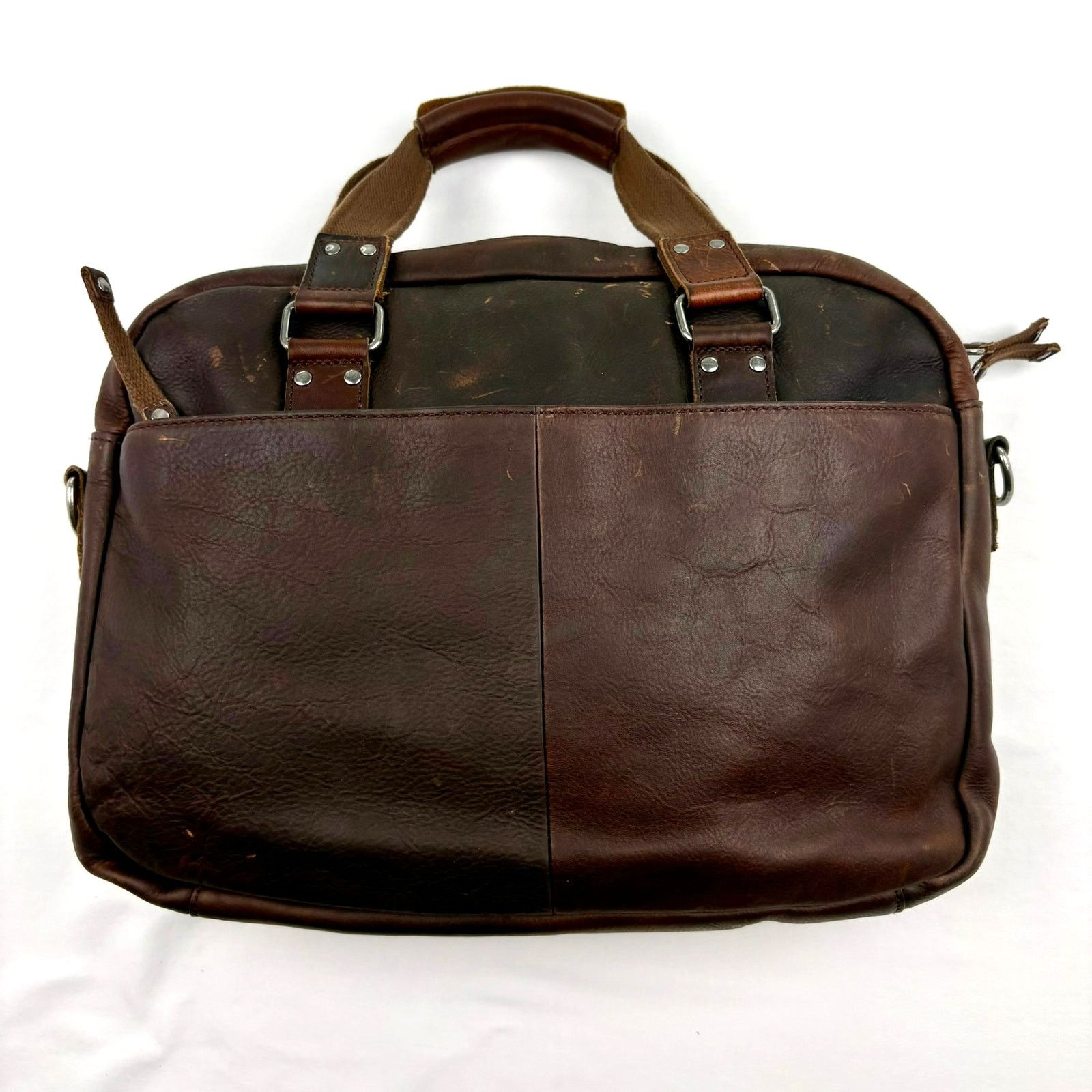 L.L. Bean L.L.Bean Brown Leather Messenger Laptop Bag Utility Carryall Size ONE SIZE - 3 Thumbnail