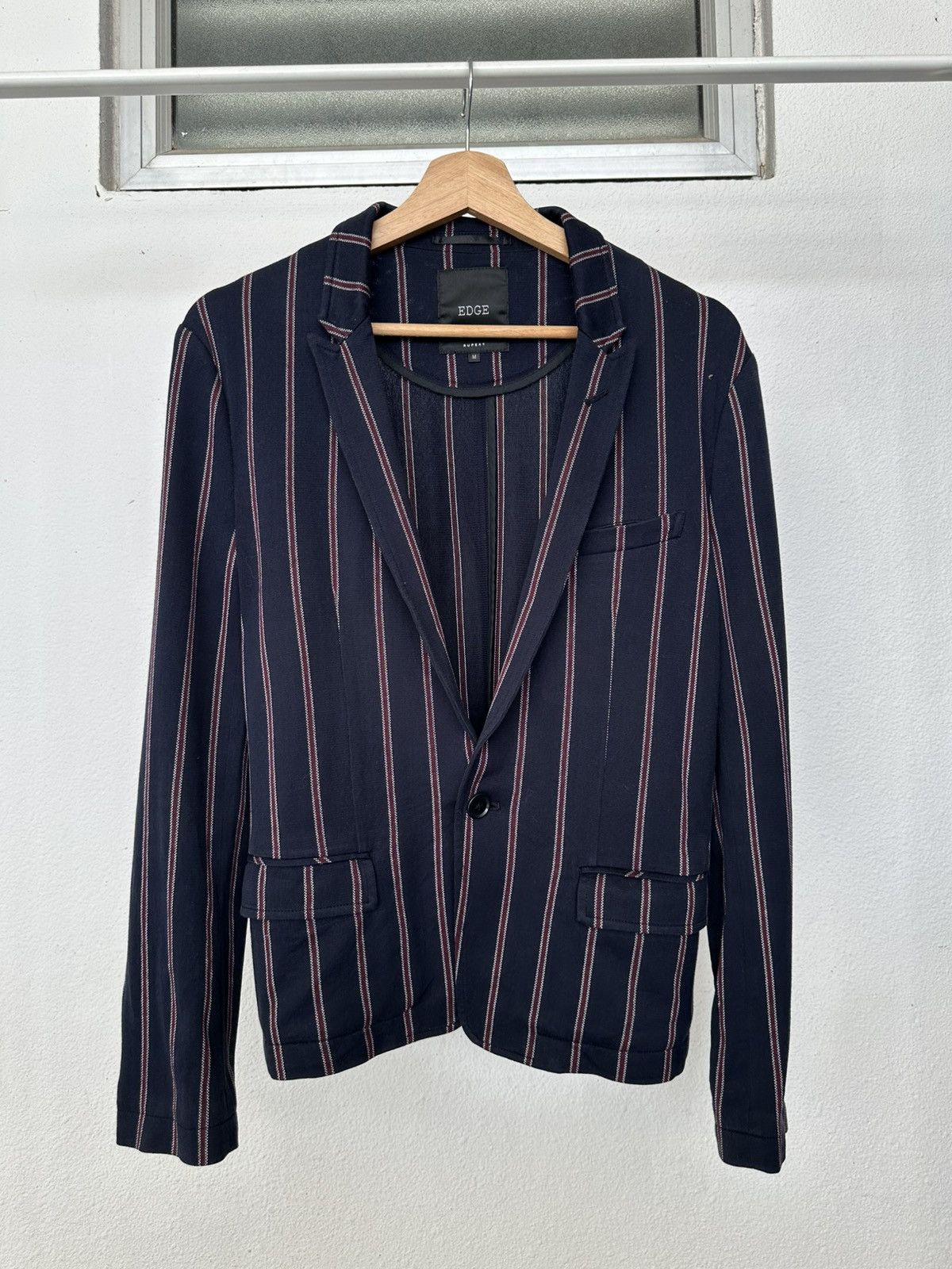 If Six Was Nine 2010's EDGE Rupert Japan pinstripe Vkei blazer Size US M / EU 48-50 / 2 - 14 Thumbnail