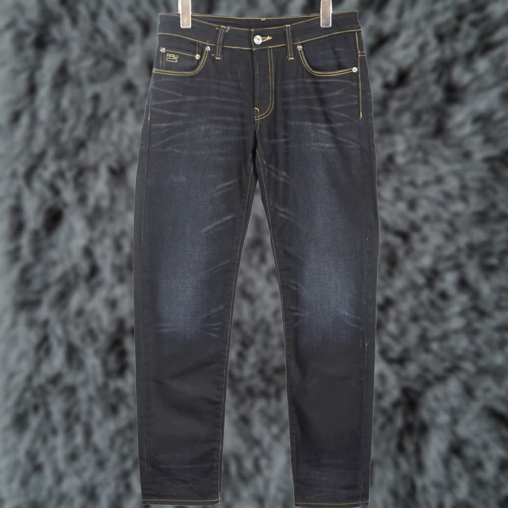 G-Star G-STAR 3301 Low Tapered Jeans W30/L32 Faded Whiskers Button Fly Men's Size US 30 / EU 46 - 1 Thumbnail