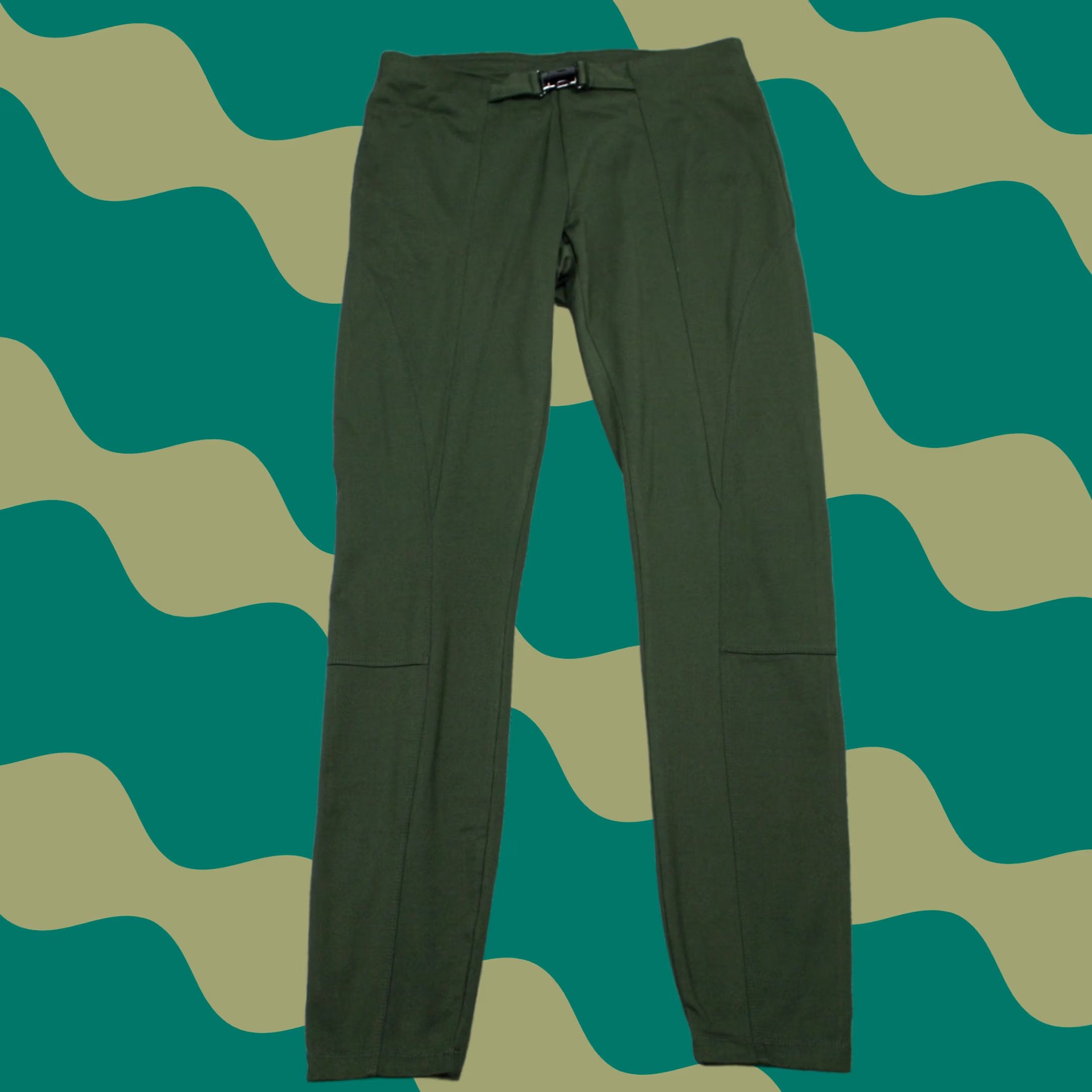 Fabletics Fabletics Leggings Womens XS Olive Green Belted Workout Stretch Athleisure Slimming Skinny Ankle Inseam 28 in Size 26" / US 2 / IT 38 - 1 Thumbnail