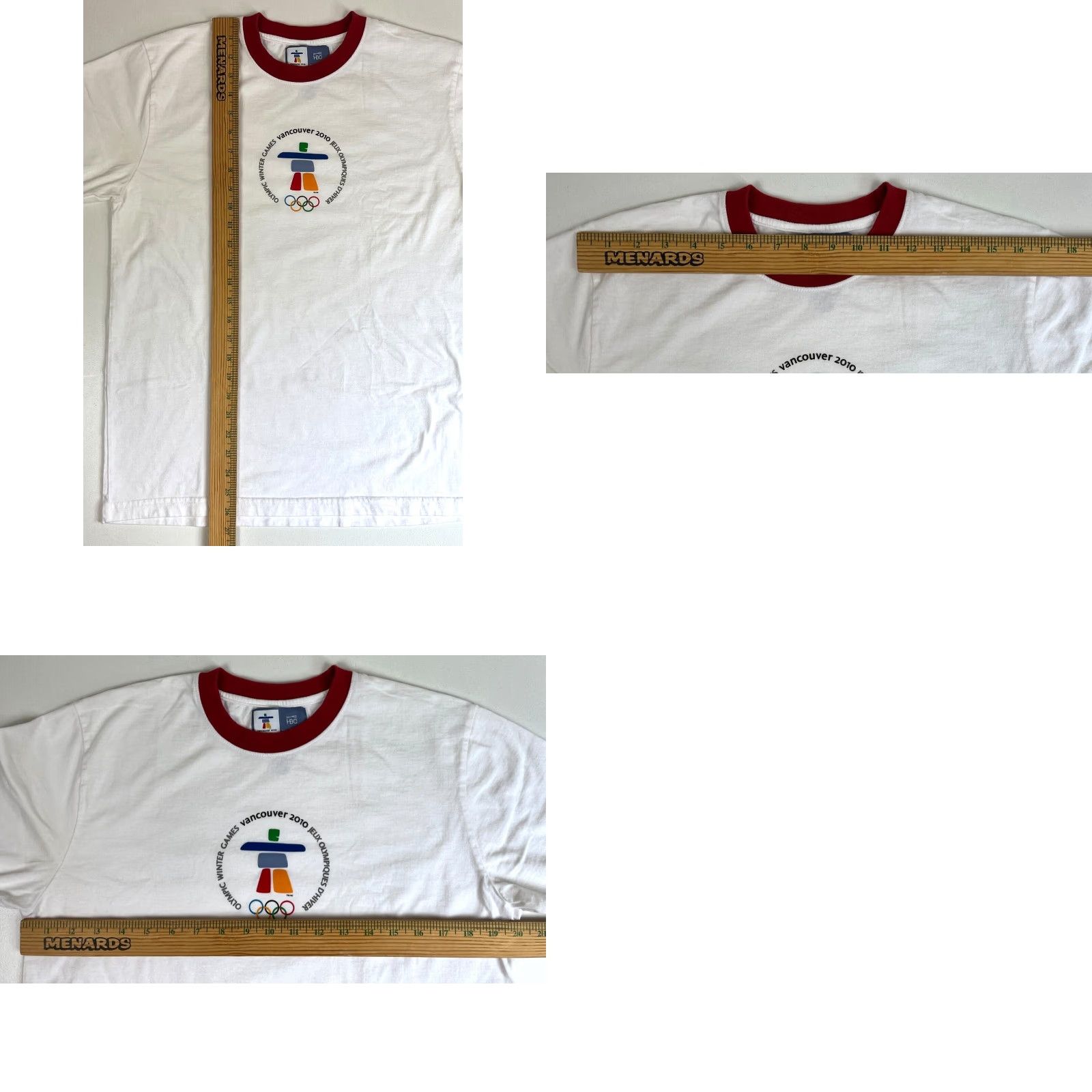 Vintage VINTAGE Nike T-Shirt Men 2010 Olympic Winter Games Vancouver HBC Made in Canada Sz M White 100% Cotton Graphic Print Size US M / EU 48-50 / 2 - 8 Thumbnail