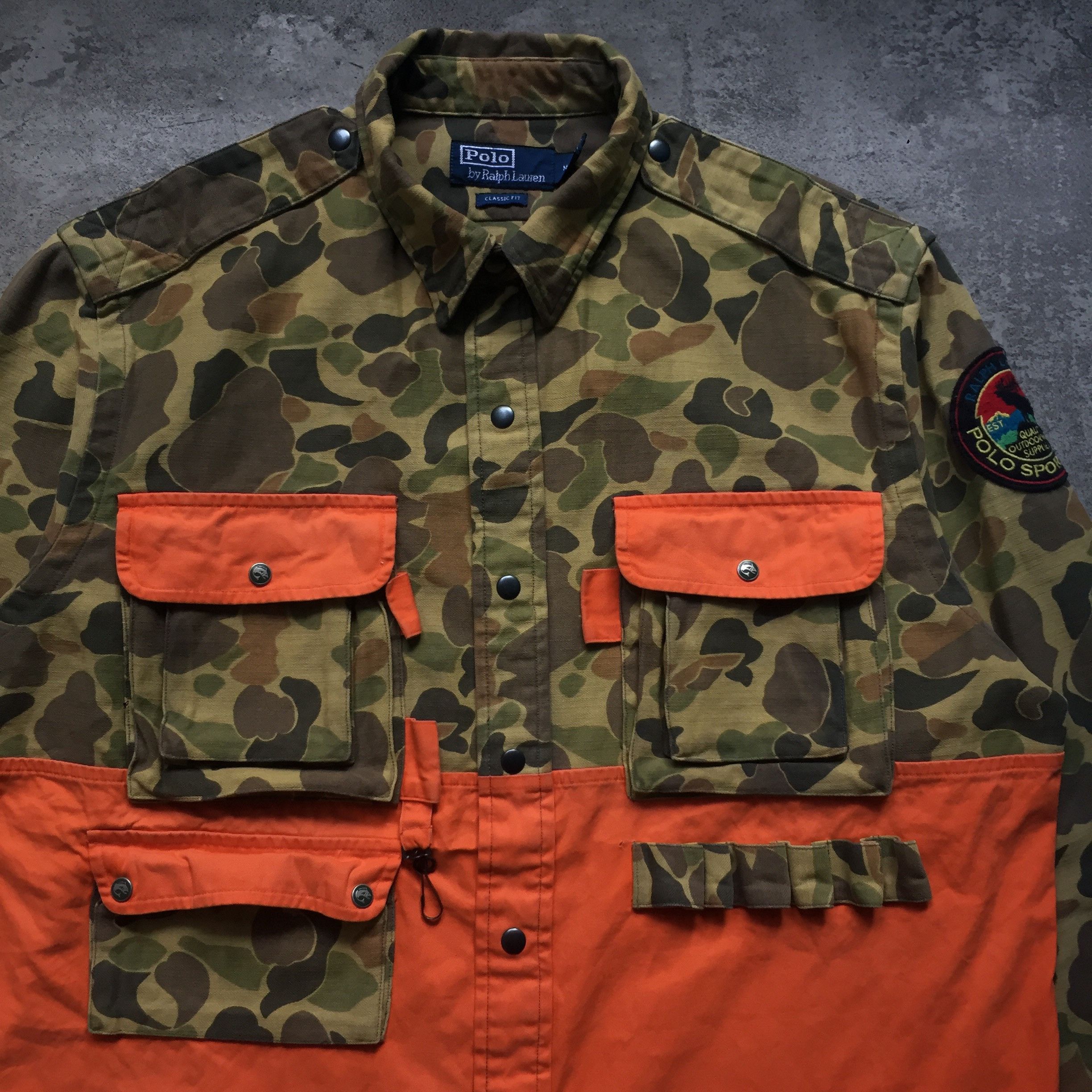 Polo Ralph Lauren 90s Polo RL Sportsman Camo Multipocket Outdoot Jacket Size US M / EU 48-50 / 2 - 2 Thumbnail