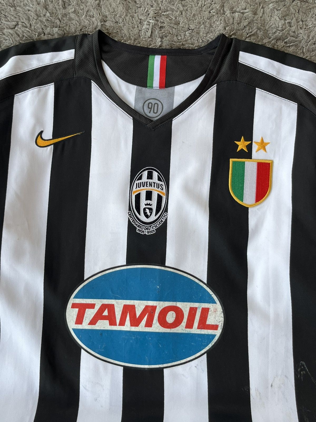 Nike Vintage Soccer Jersey Juventus 2005-2006 Veira❗️ Size US L / EU 52-54 / 3 - 3 Thumbnail