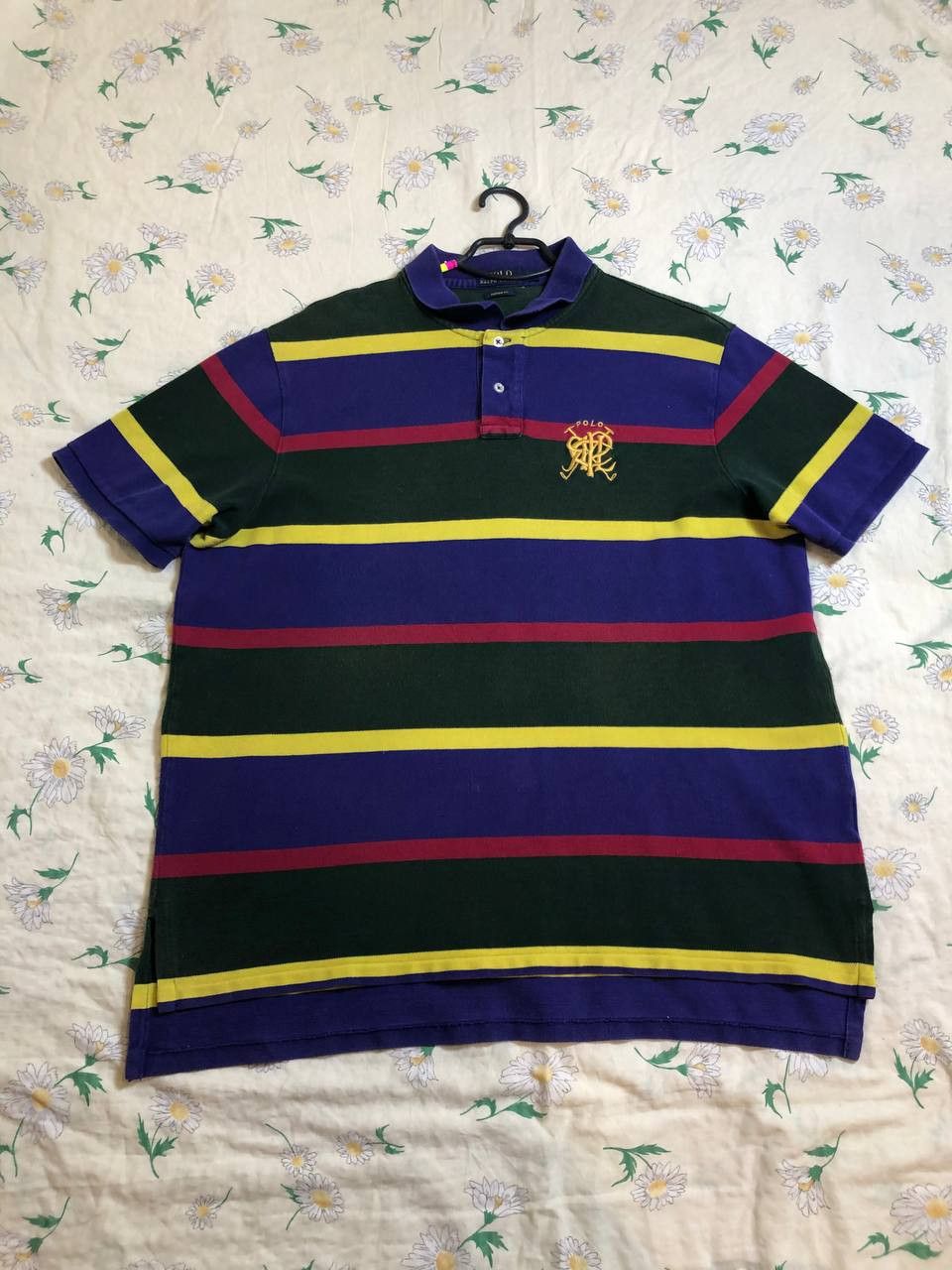 Polo Ralph Lauren Vintage Y2K Polo Ralph Lauren Stripped Polo Tee Size US XXL / EU 58 / 5 - 1 Thumbnail