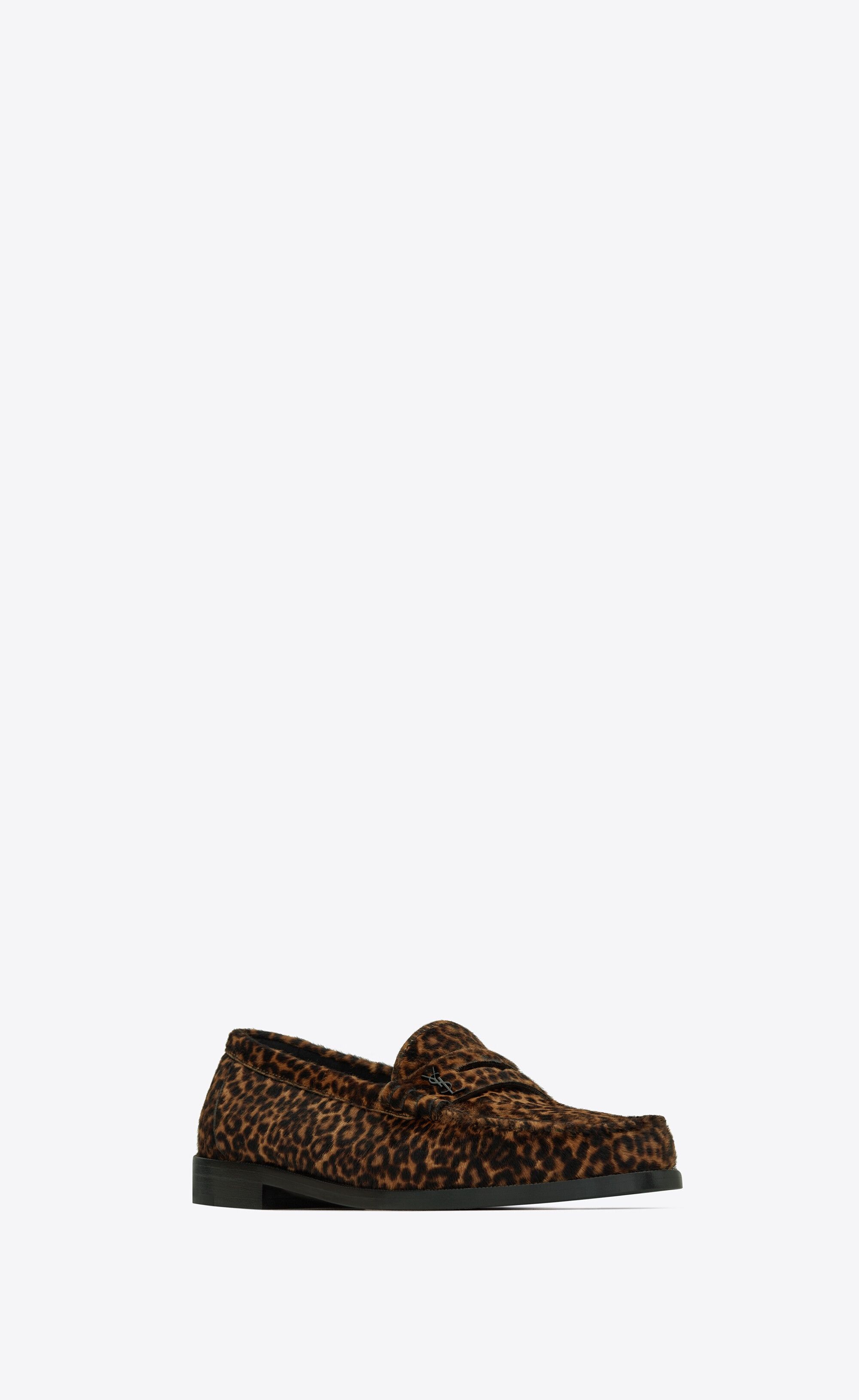 Saint Laurent Paris o1tp1o1224 Le Loafer Penny Slippers in Leopard Size US 6 / IT 36 - 2 Thumbnail