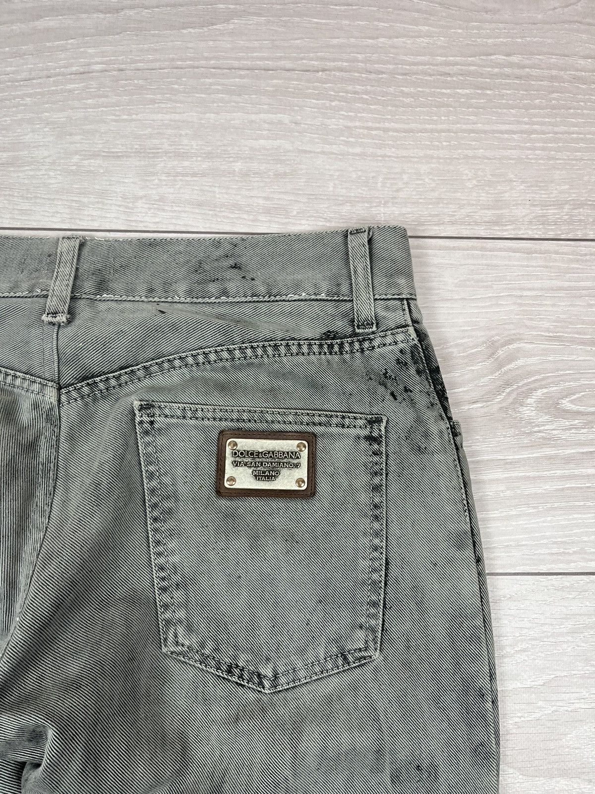 Dolce & Gabbana Dolce Gabbana Vintage Avante Garde Painted Denim Pants Size US 32 / EU 48 - 17 Thumbnail