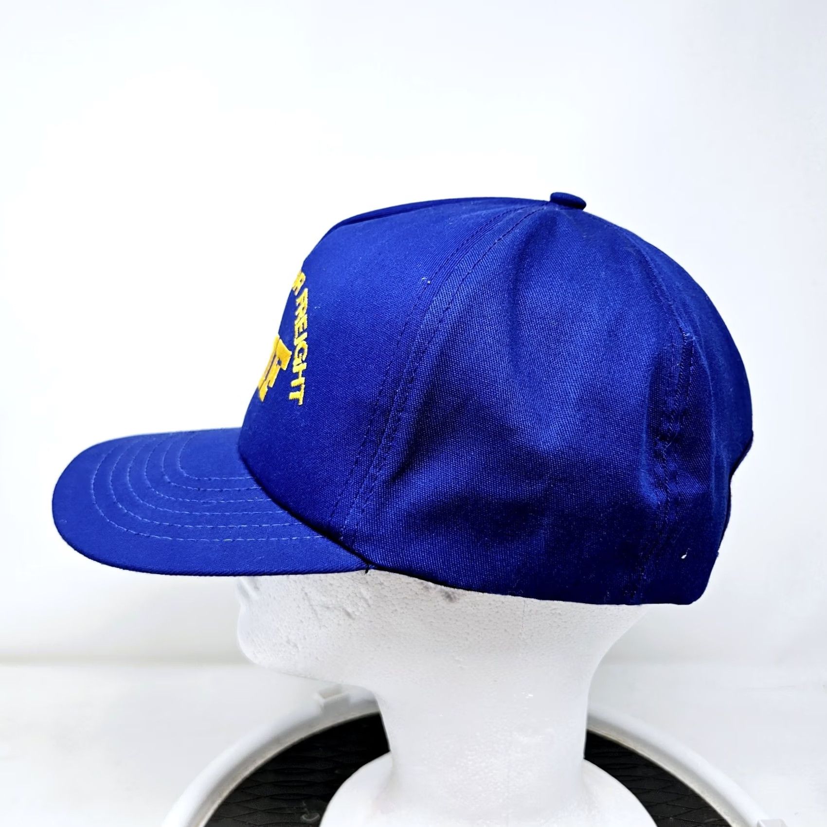 Parker VINTAGE Parker Motor Freight Made In USA 90s Blue Trucker Hat Logo Men One Size Blue USA 90s Trucker Hat Mens Size ONE SIZE - 5 Thumbnail