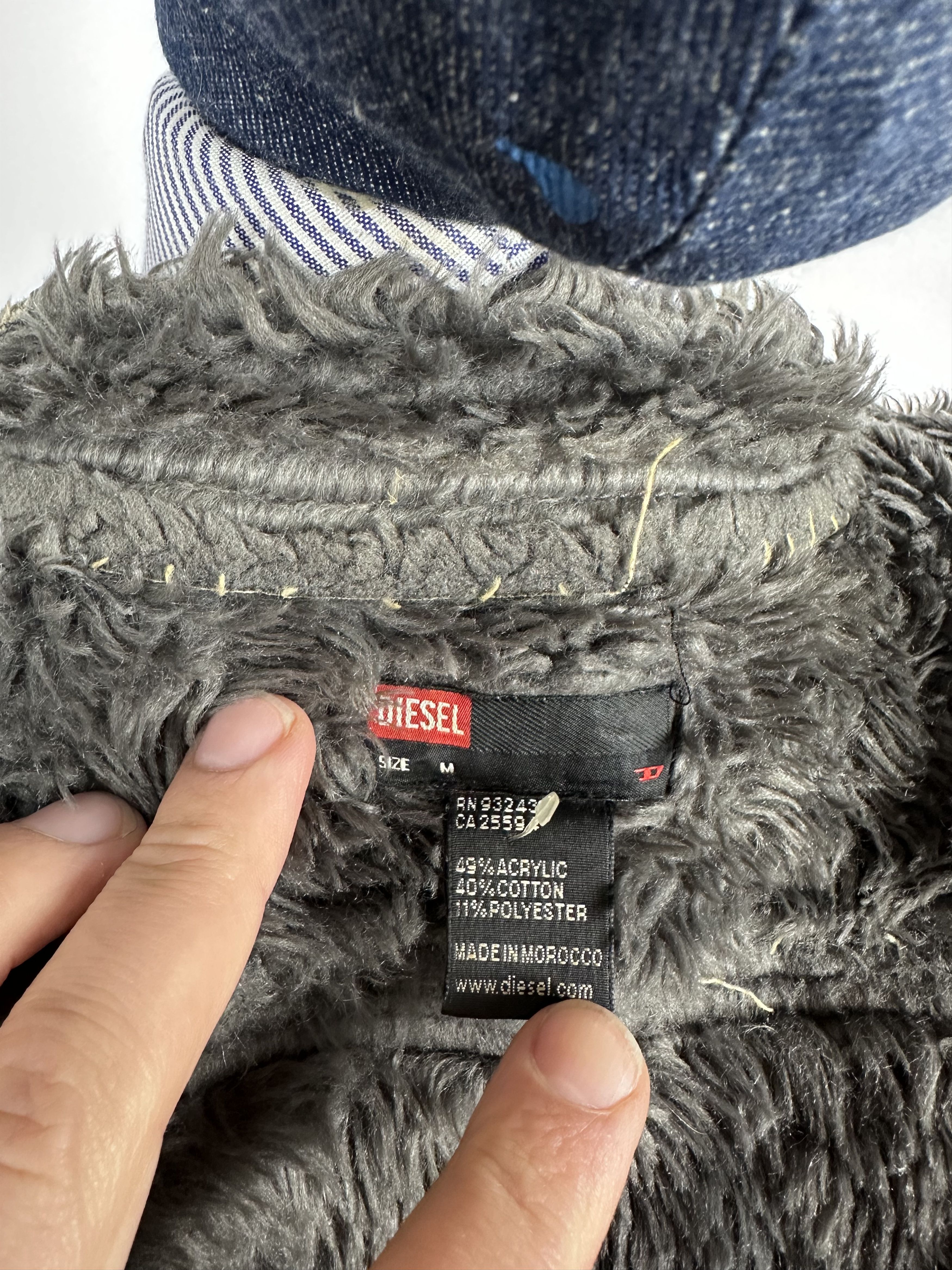 Diesel × Grailed × Vintage Diesel Grey Fur Mod Coat Unique Stitching Comfortable Size M / US 6-8 / IT 42-44 - 11 Thumbnail