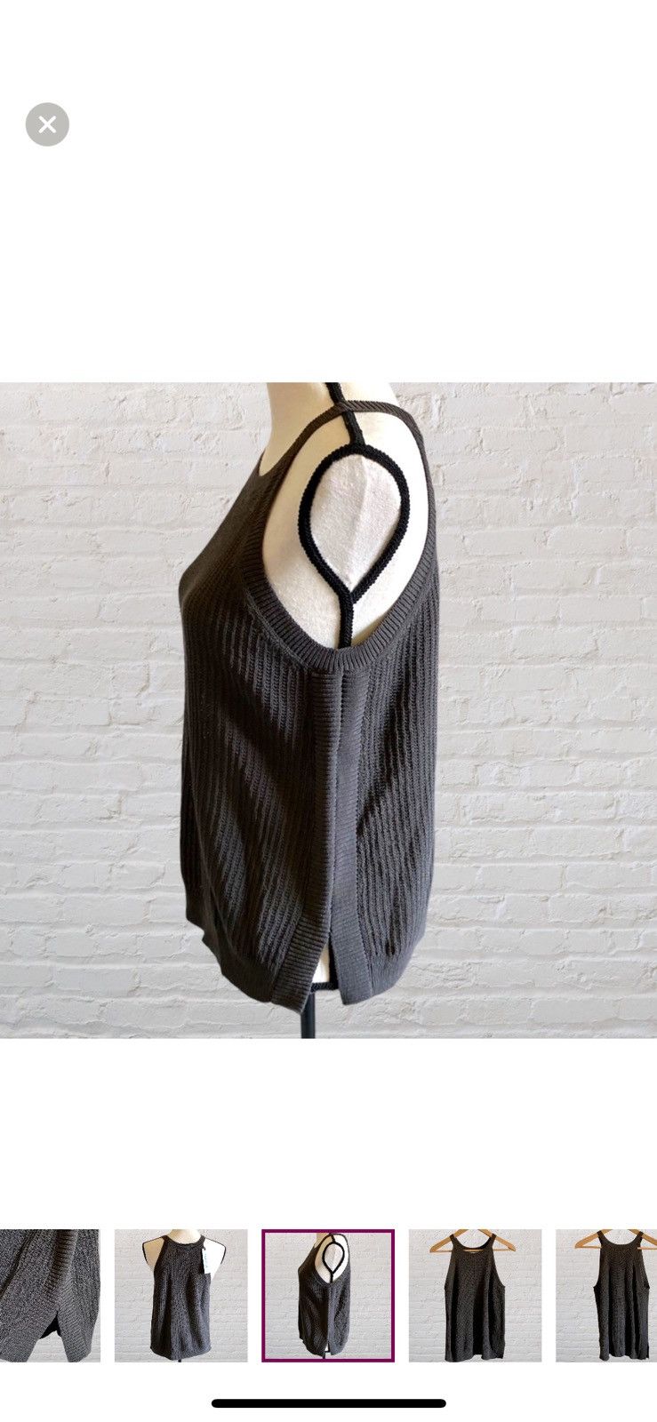 Other DARK GRAY CABLE KNIT SLEEVELESS TANK TOP Size L / US 10 / IT 46 - 5 Thumbnail