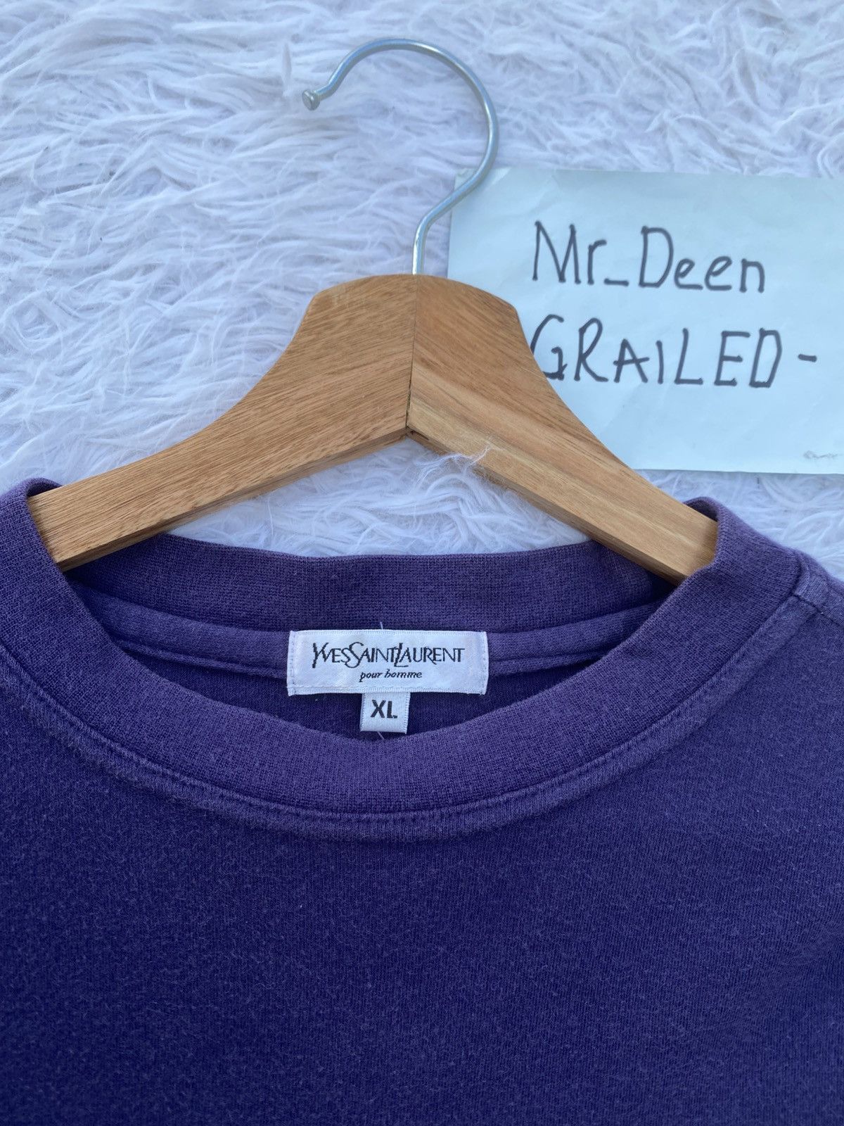 Yves Saint Laurent Rare Vintage Yves Saint Laurent Big Logo Longsleeve Shirt Size US L / EU 52-54 / 3 - 10 Thumbnail