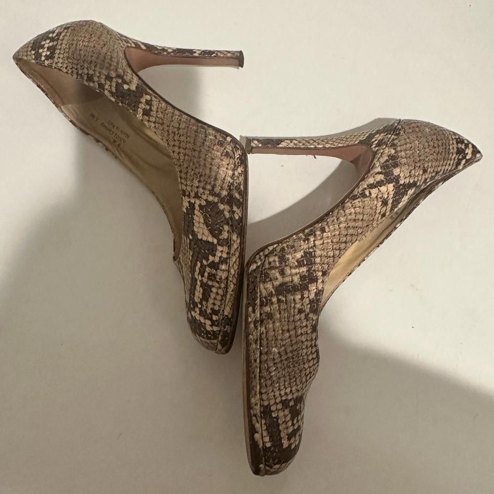 Coach COACH Chelsey Snake-Embossed Leather Round Toe Pumps Heels 9 Size US 9 / IT 39 - 10 Thumbnail