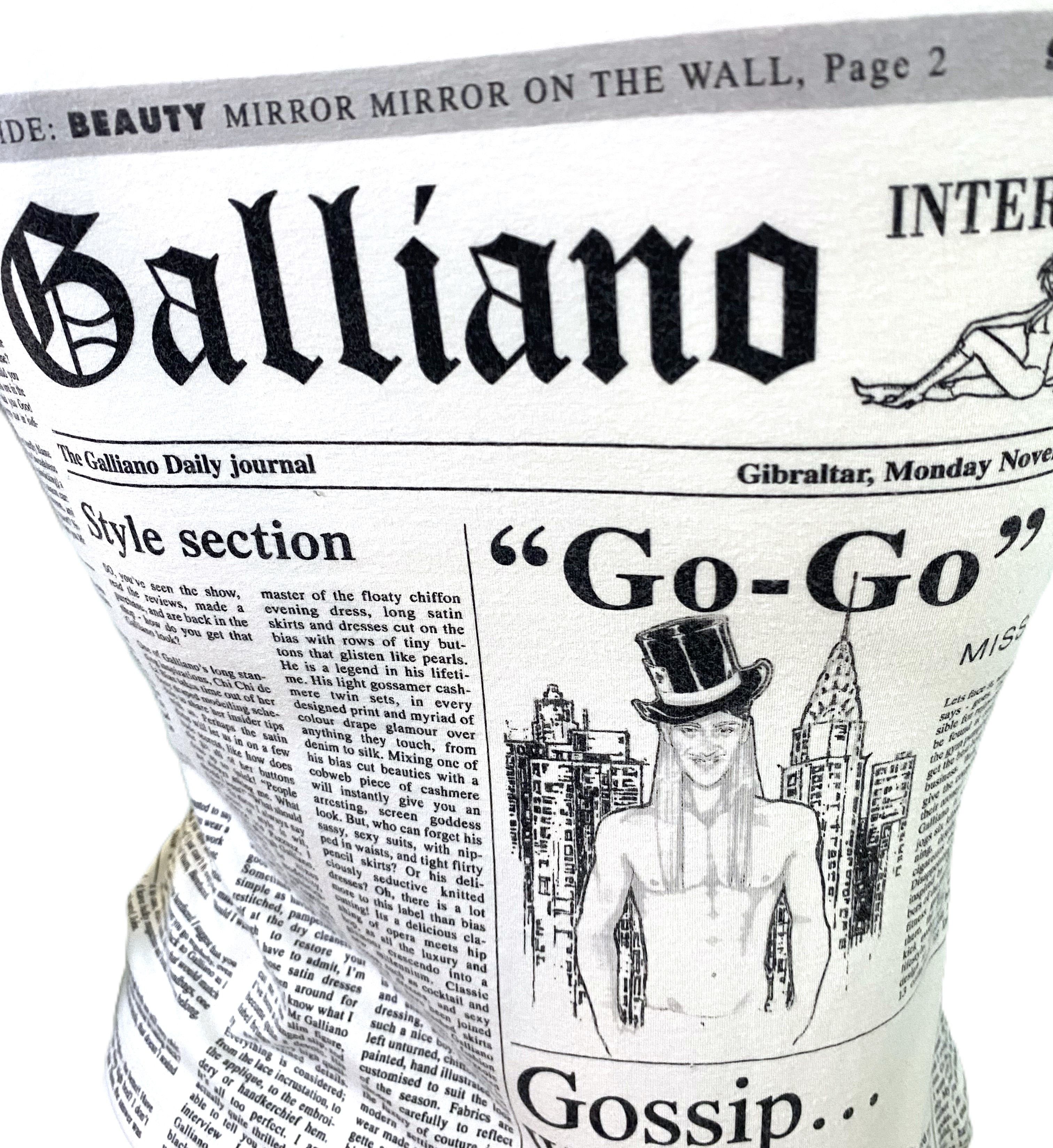John Galliano John Galliano Gazette Newspaper News Face Vintage Tee Top Size M / US 6-8 / IT 42-44 - 8 Thumbnail