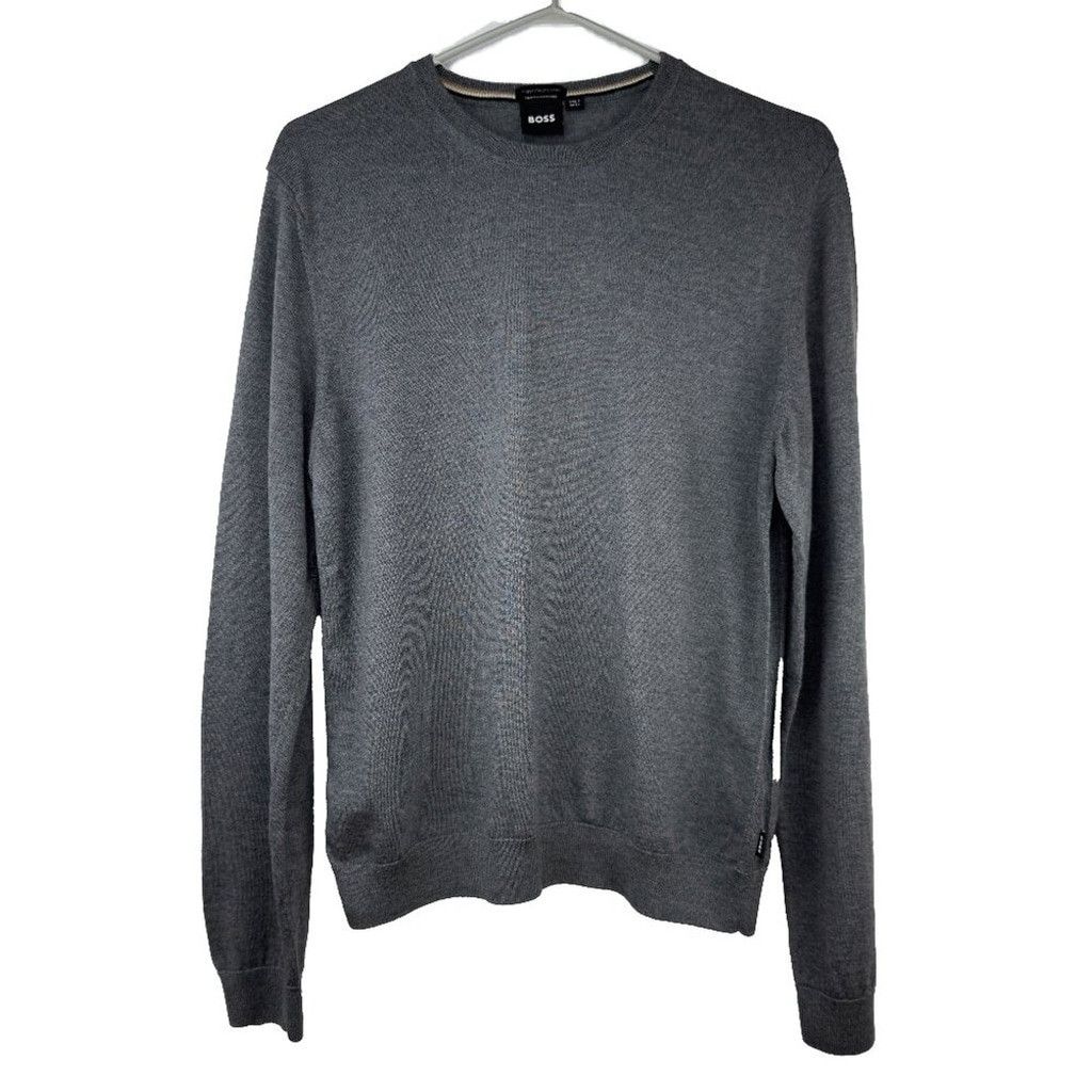 Hugo Boss BOSS by HUGO BOSS Leno Crew Neck Grey Jumper Sweater Size S Size US S / EU 44-46 / 1 - 5 Thumbnail
