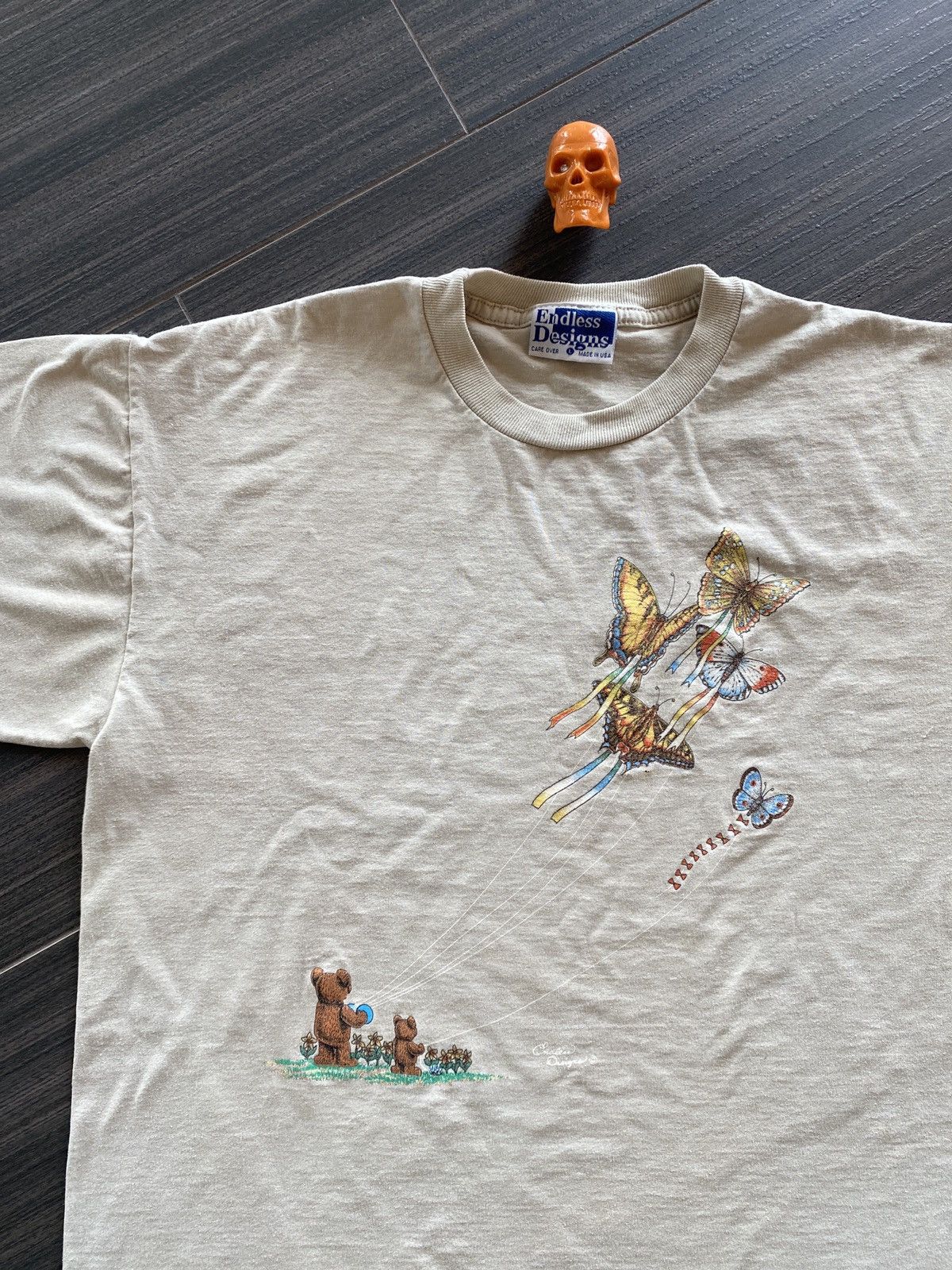 Vintage 90s teddy bear butterfly art shirt sz L Size US L / EU 52-54 / 3 - 1 Thumbnail