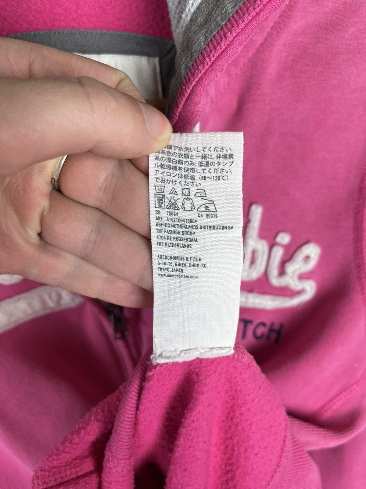 Abercrombie & Fitch Abercrombie & Fitch Y2K Muscle Women's Zip Up Hoodie Pink Size M / US 6-8 / IT 42-44 - 7 Thumbnail