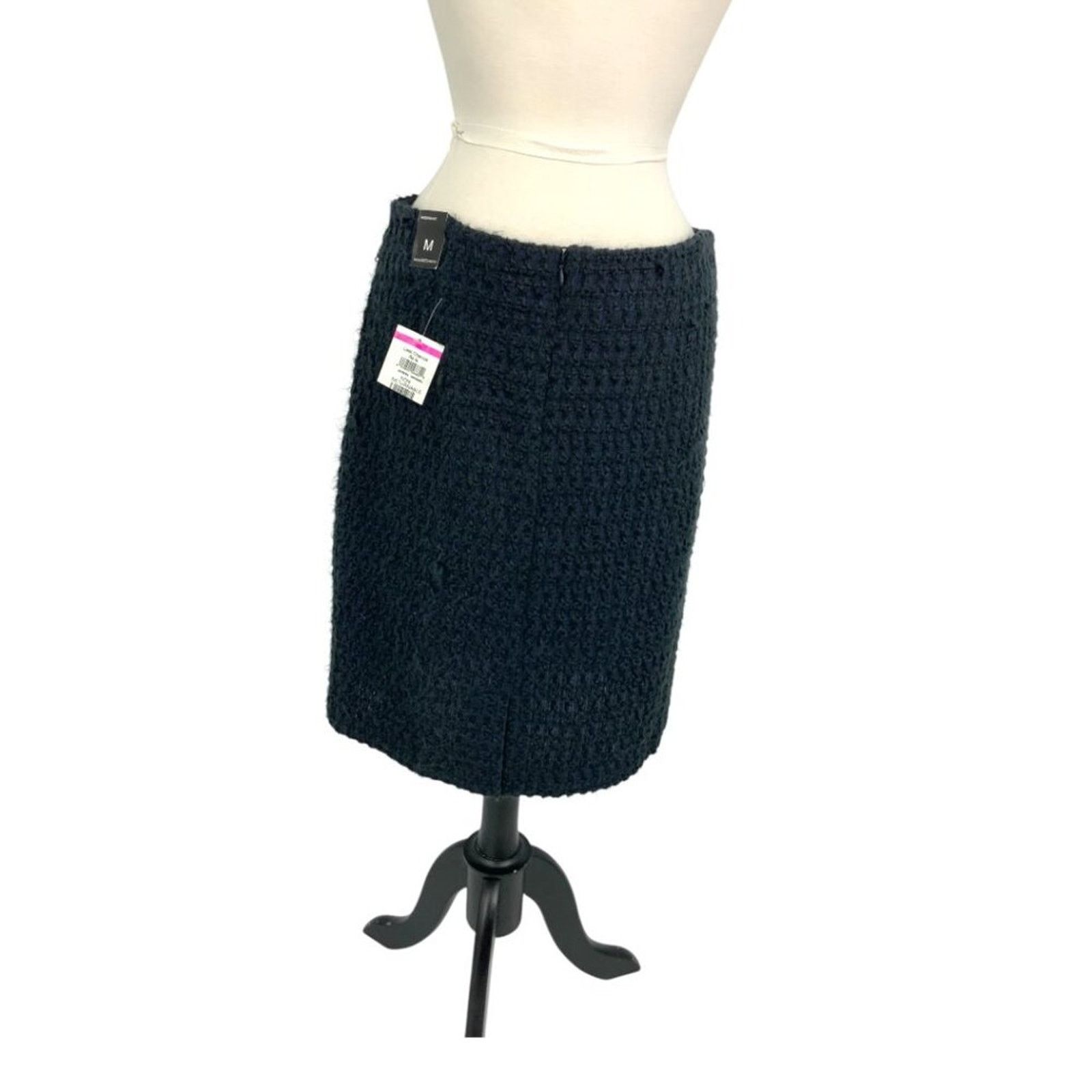 Other Amanda + Chelsea Blue Boucle Tweed Pencil Skirt Medium NWT Size 29" - 7 Thumbnail