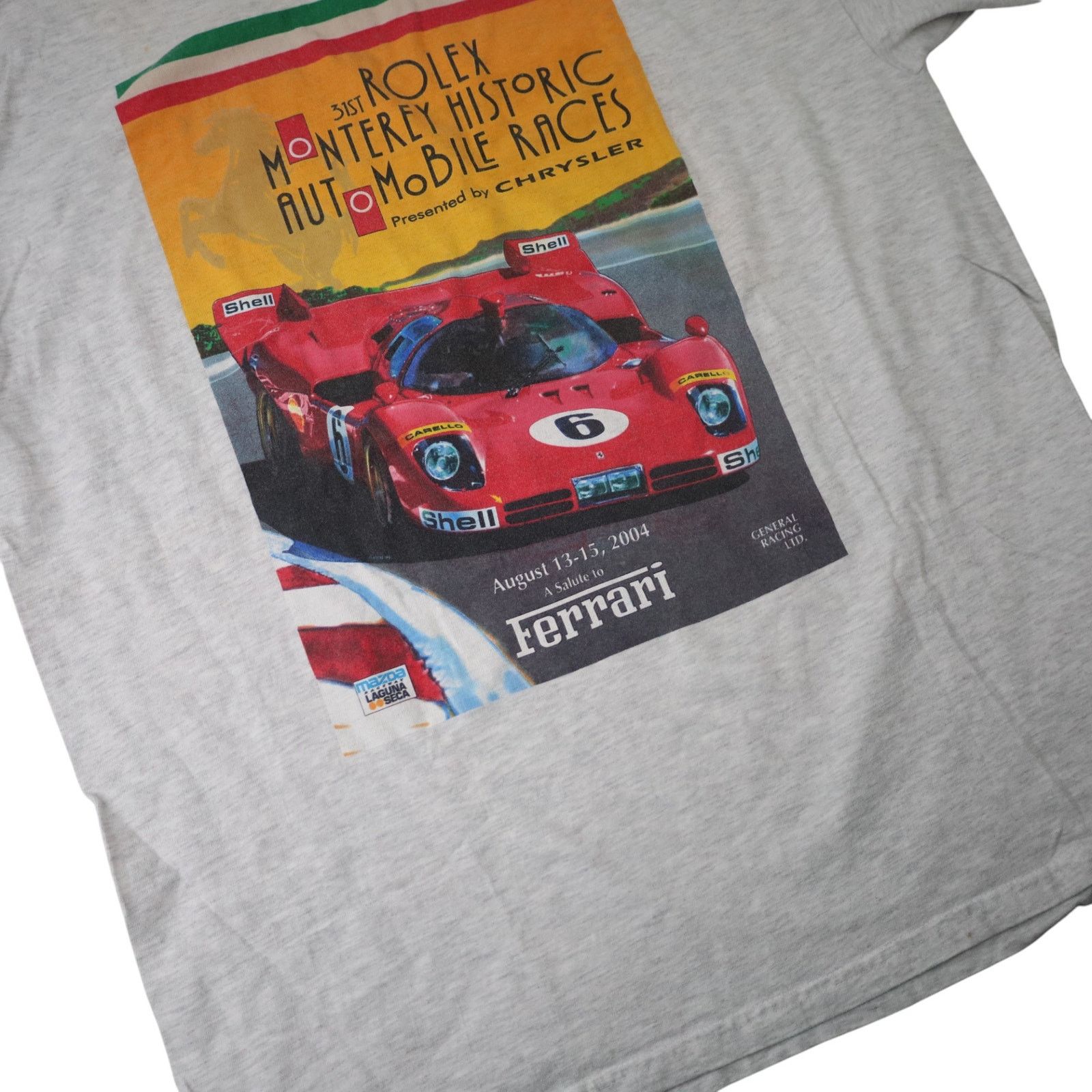 Ferrari × Rolex × Vintage VTG Rolex Ferrari Monterey Historic Races Graphic T Shirt Size US XL / EU 56 / 4 - 3 Thumbnail