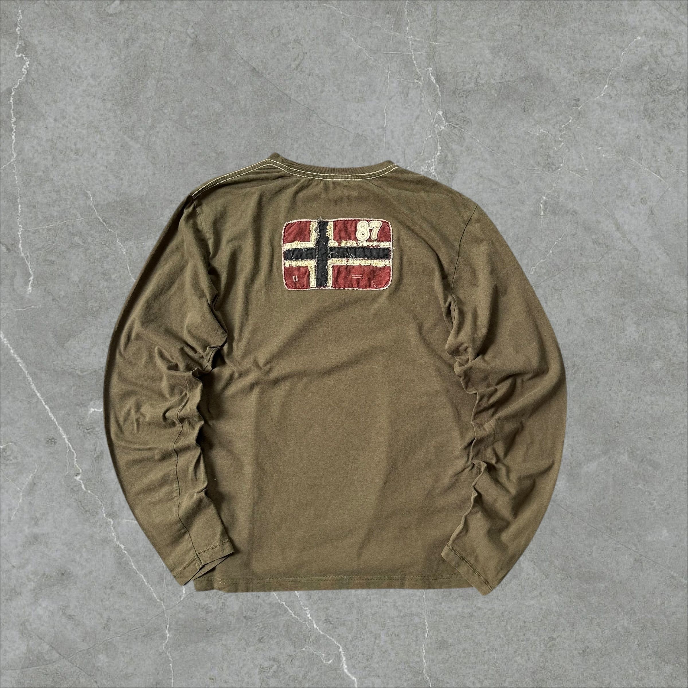 Napapijri Expedition Long Sleeve Norway Flag Patch Gorpcore