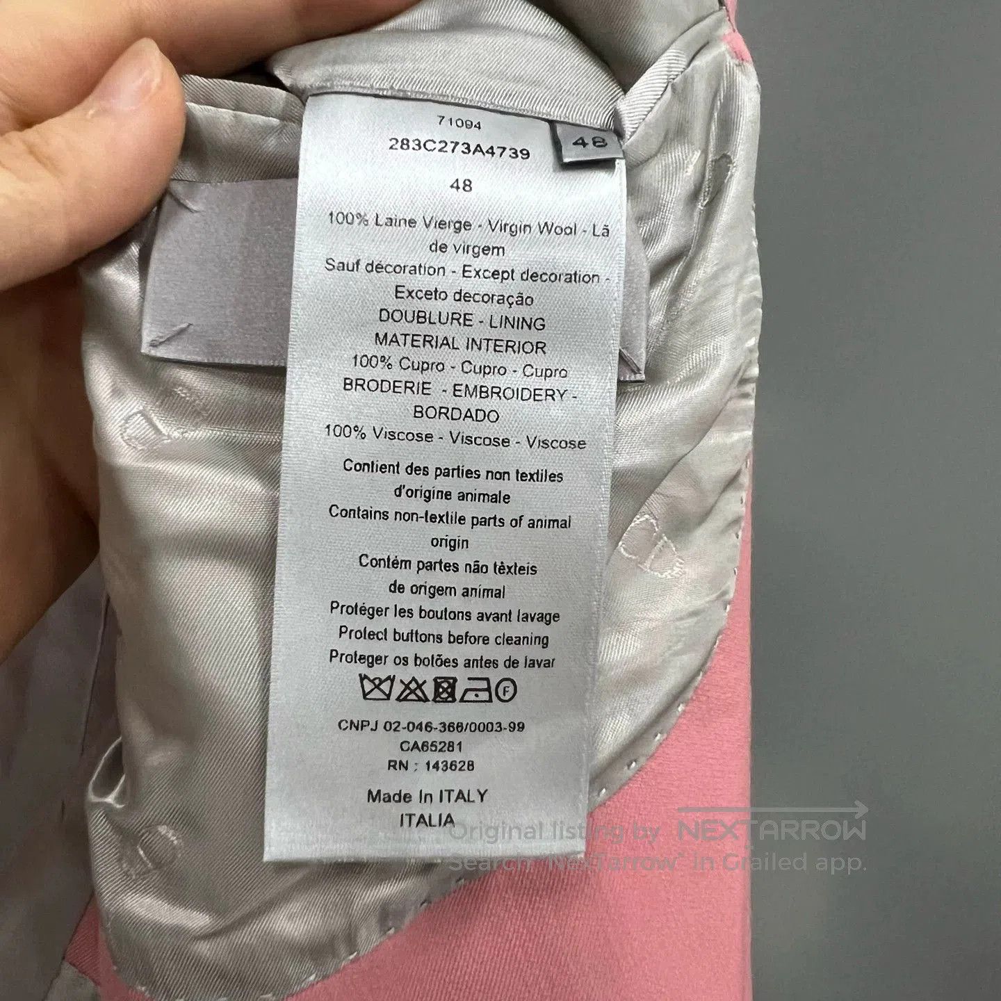 Dior dior x travis scott pink wool blazer. Size US L / EU 52-54 / 3 - 4 Thumbnail