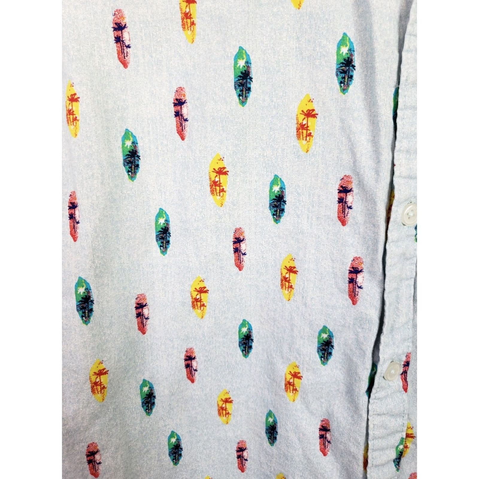 Denime VINTAGE? Denim & Flower Ricky Singh Shirt Mens 2XL Blue Surfboards Slim Fit Button-Up Shirt Size US XXL / EU 58 / 5 - 4 Thumbnail