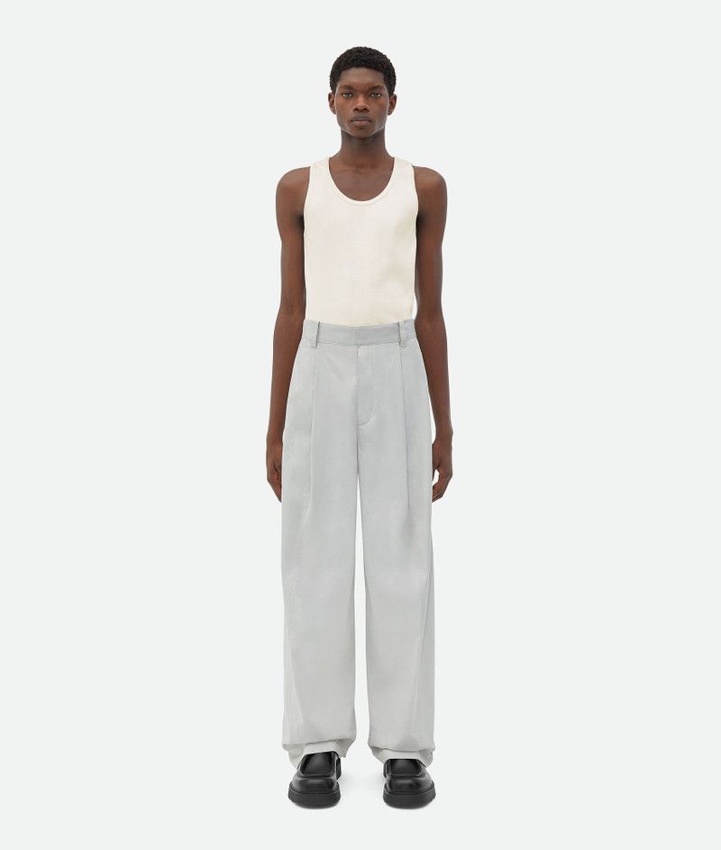 Bottega Veneta o1bcso1str0526 Cotton Silk Trousers Pants in Gray Size US 34 / EU 50 - 1 Thumbnail